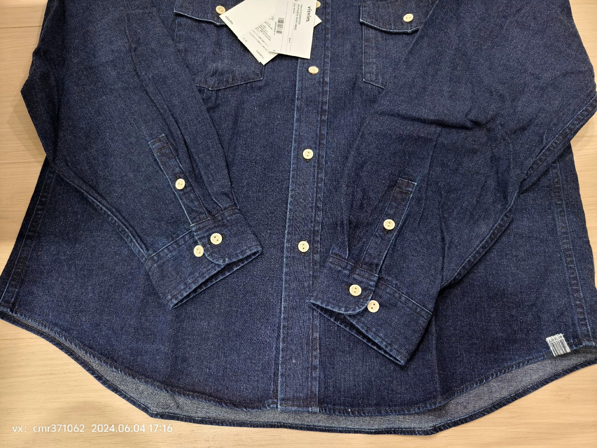 Visvim VISVIM SS PIONEER SHIRT DMGD indigo 2 9oz Denim Red Piping Size US M / EU 48-50 / 2 - 3 Thumbnail