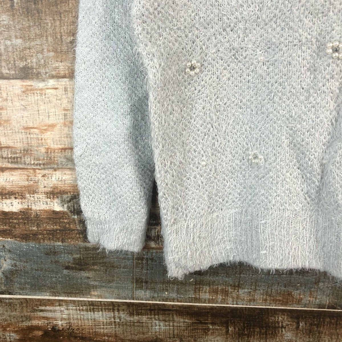 Japanese Brand DL Sorridere Blue Mohair Knitwear #C385 Size M / US 6-8 / IT 42-44 - 7 Thumbnail