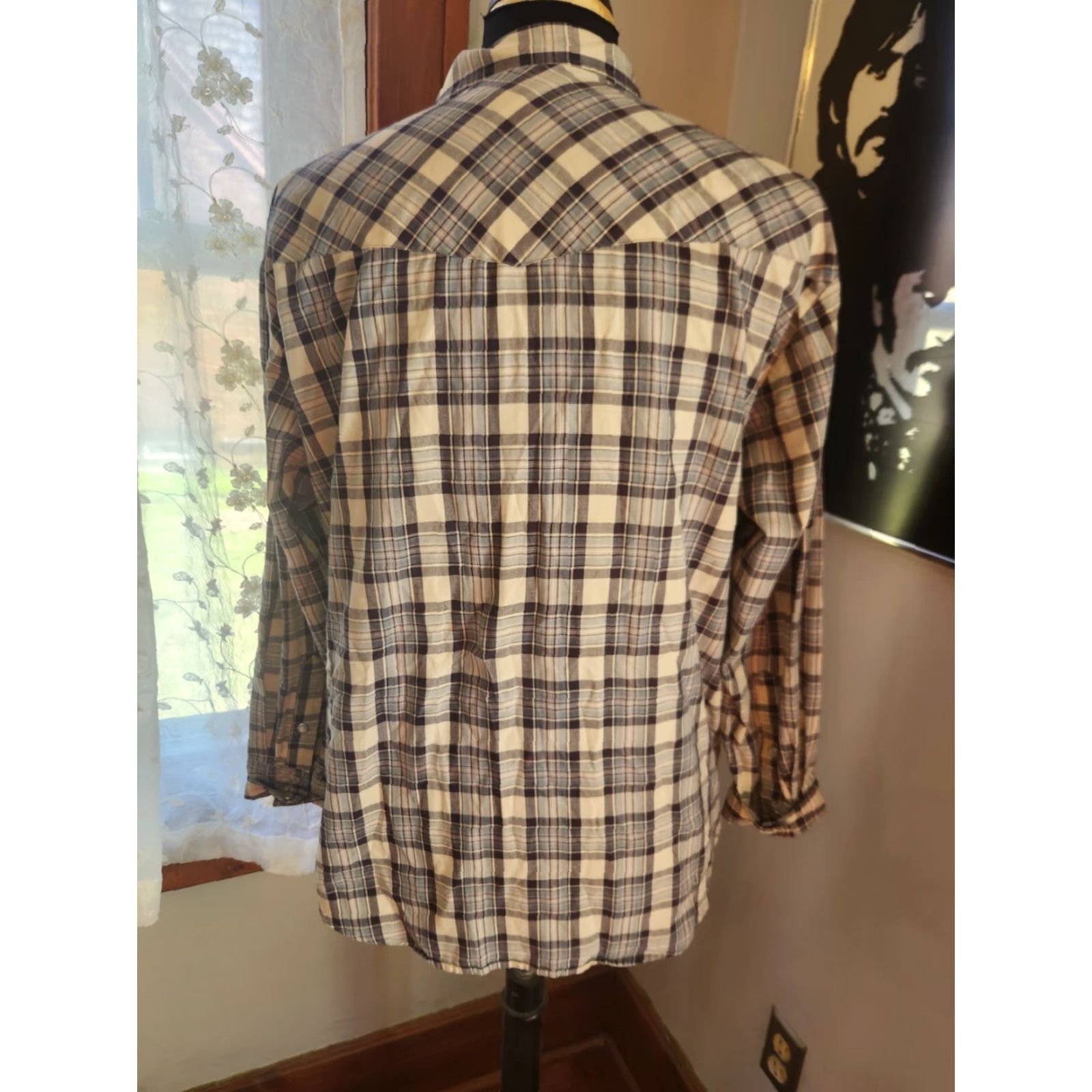 Vintage VINTAGE Big Mac Western Shirt Mens Plaid Blue White Pearl Snaps Size L Size US L / EU 52-54 / 3 - 5 Thumbnail