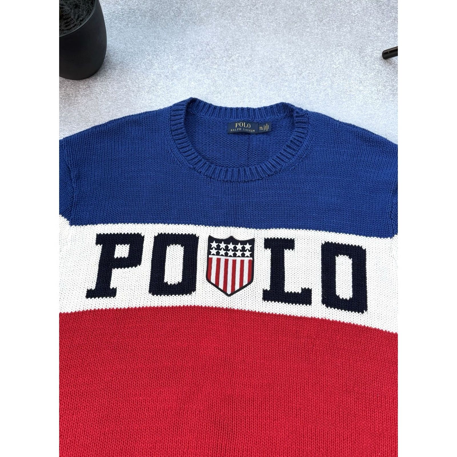 Polo Ralph Lauren Polo Ralph Lauren Sweater Shirt Men XXL Blue Chariots Of Fire Pullover Knit Cable Blue Mens Size US XXL / EU 58 / 5 - 5 Thumbnail