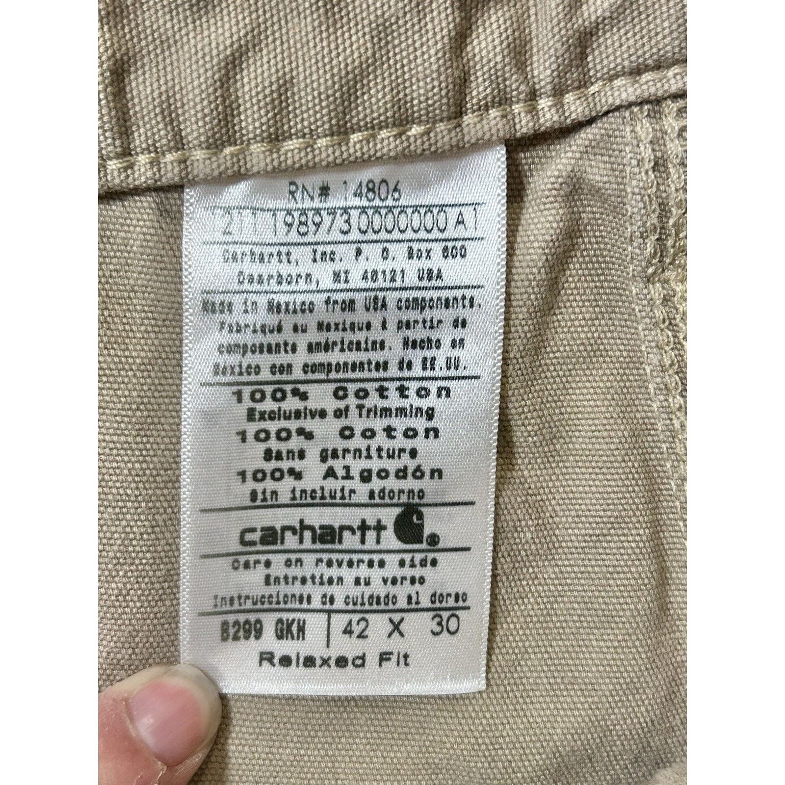 Carhartt mens carhartt pants 42x30 Relaxed Fit Rugged Flex Work Pants Size US 40 / EU 56 - 3 Thumbnail