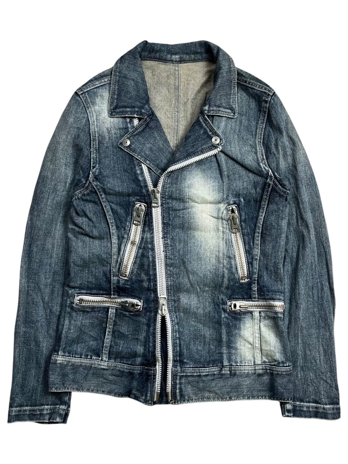 2000s Fuga - Vkei Style Washed Denim Jacket