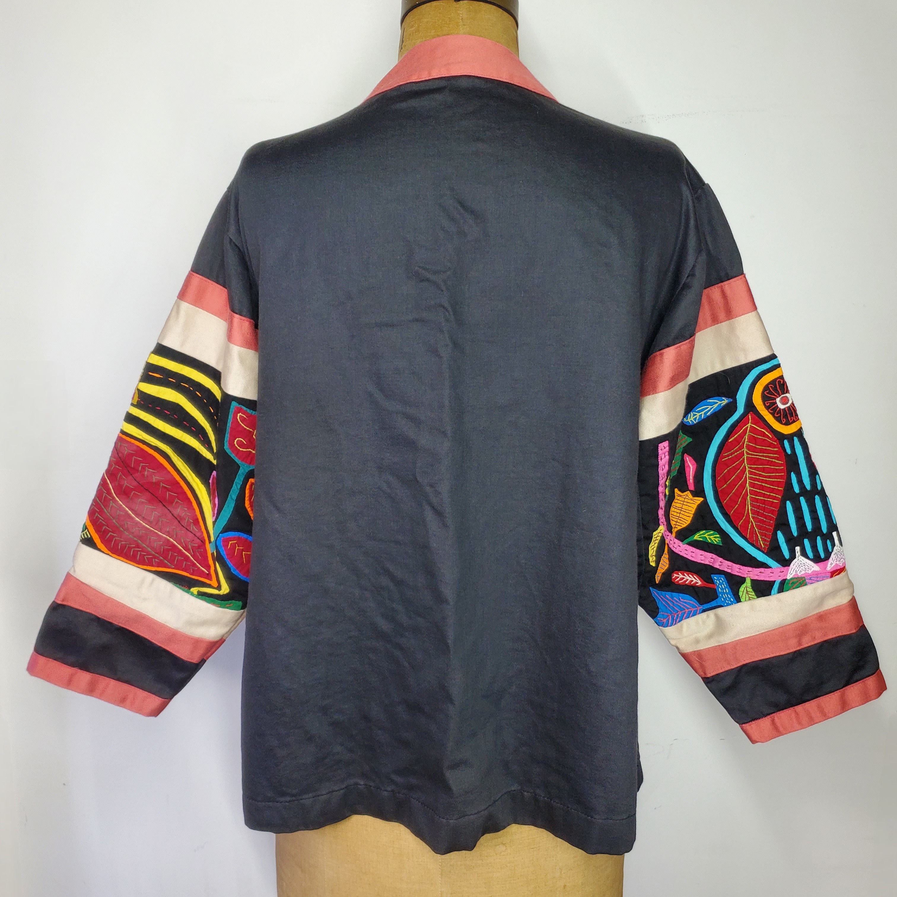 Other Crossroads MS Size L Jacket Cardigan 100% Cotton Hand Embro Size L / US 10 / IT 46 - 3 Thumbnail