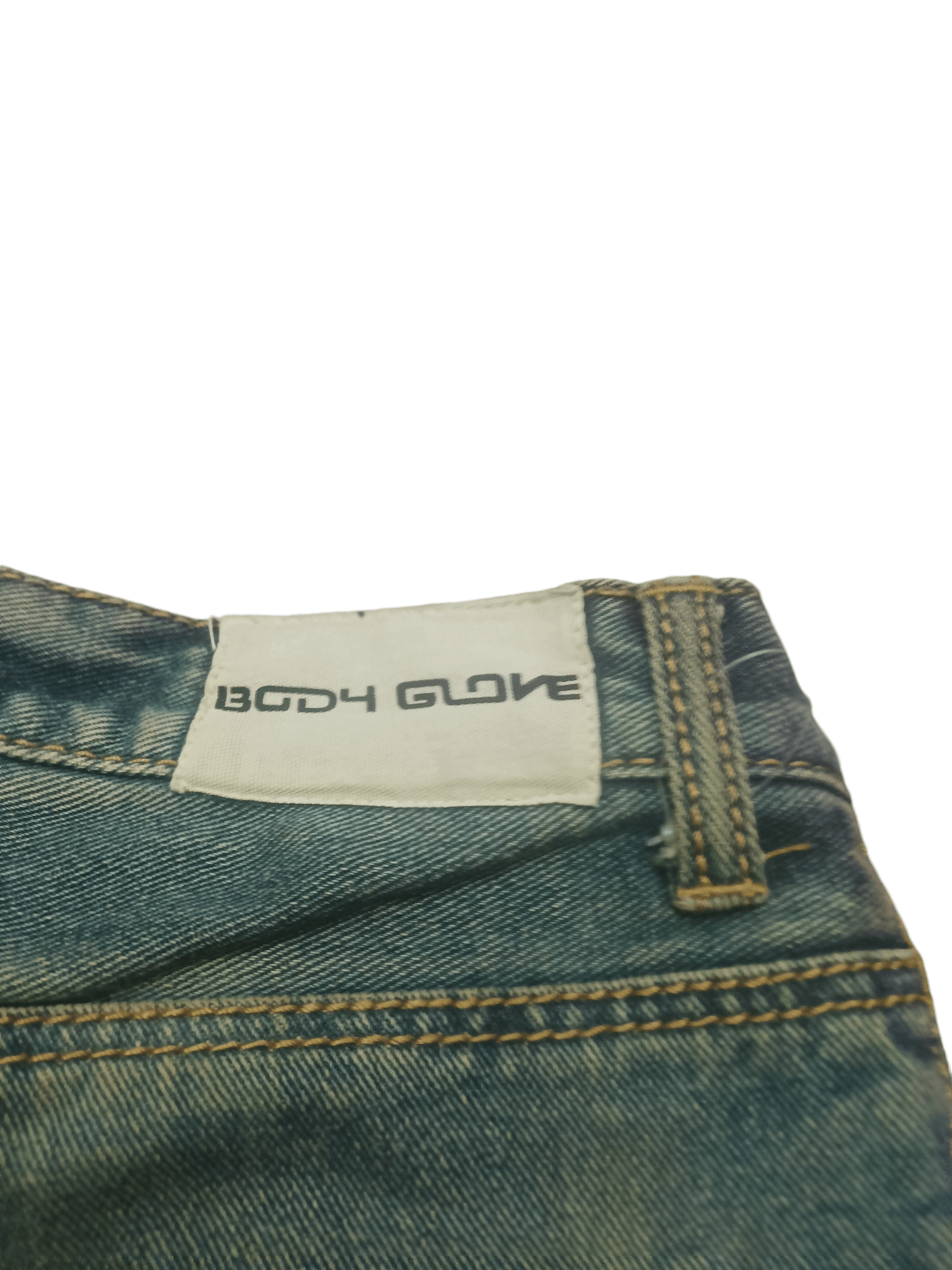 Body Glove × Japanese Brand Body glove distressed thrashed flare jeans patches patchwork Size US 31 - 12 Thumbnail