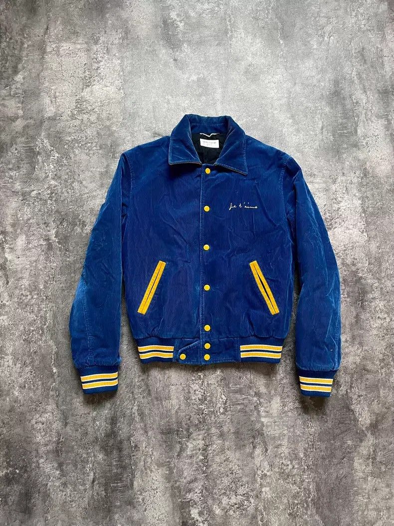 Saint Laurent Paris Saint Laurent Paris Blue Corduroy Print Insulated Baseball Size US S / EU 44-46 / 1 - 1 Thumbnail