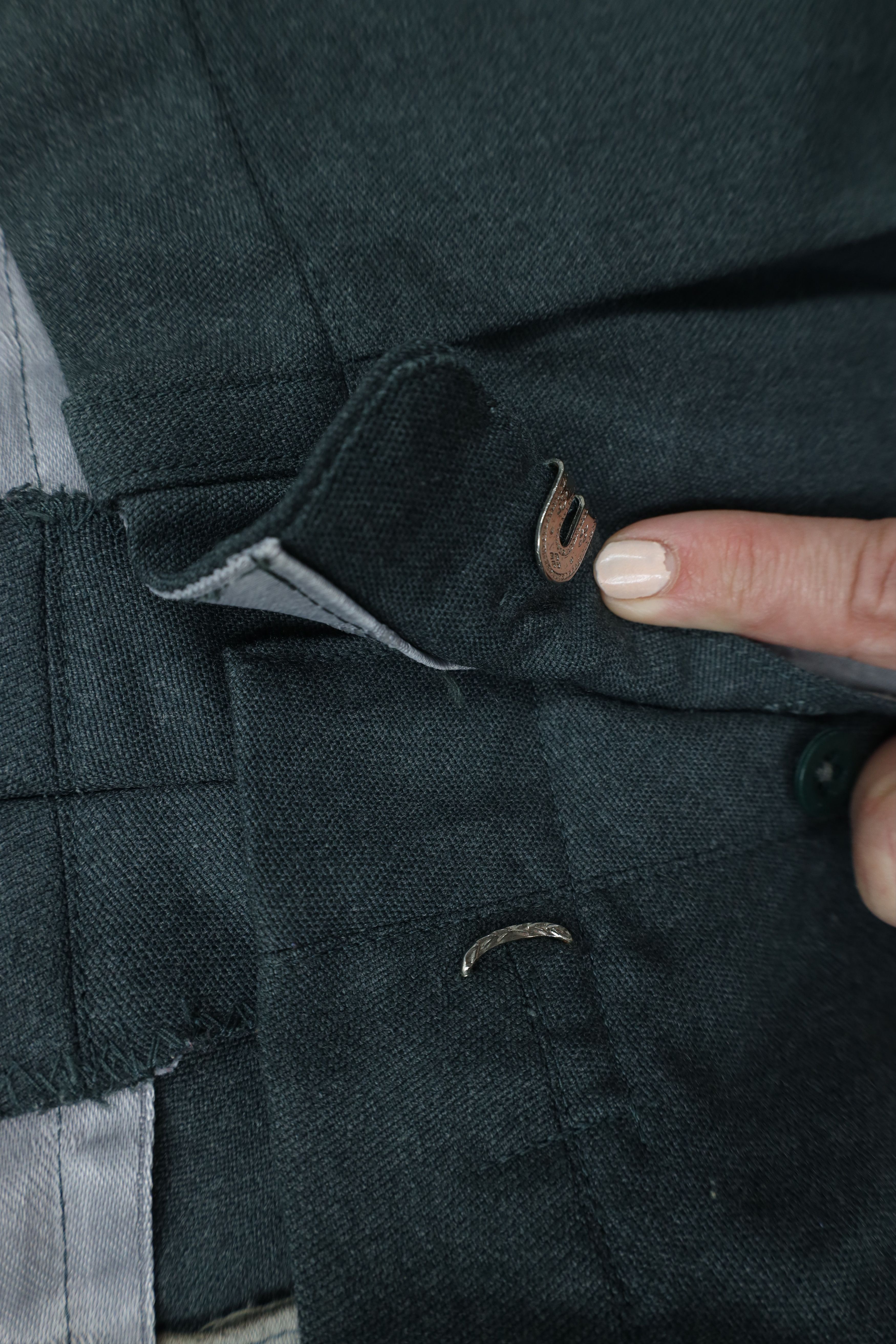 Vintage Vintage 70s Military Heavyweight Wool Button Wide Leg Pants Size US 34 / EU 50 - 7 Thumbnail