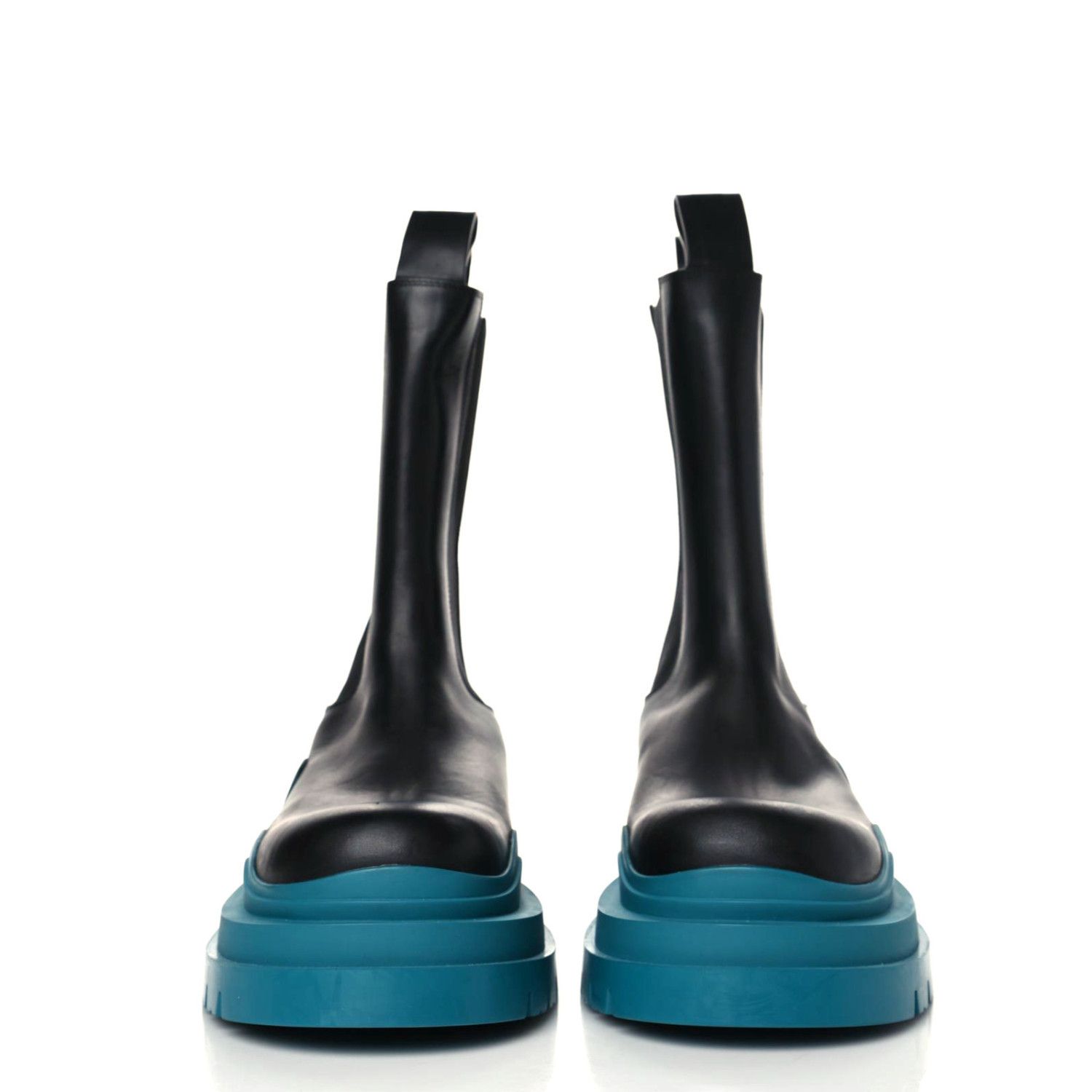 Bottega Veneta o1loc1c0824 630284 Tire Chelsea Boot in Black/Blue Size US 8 / EU 41 - 2 Thumbnail