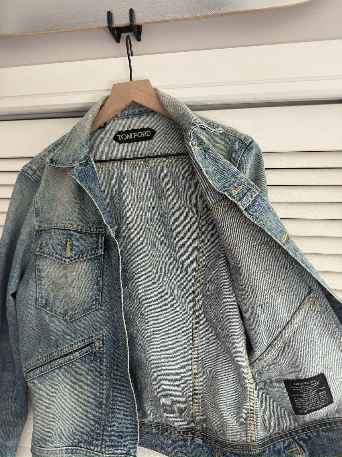 Tom Ford Tom Ford Rare Sample – No Button Selvedge Denim Jacket Size US M / EU 48-50 / 2 - 3 Thumbnail