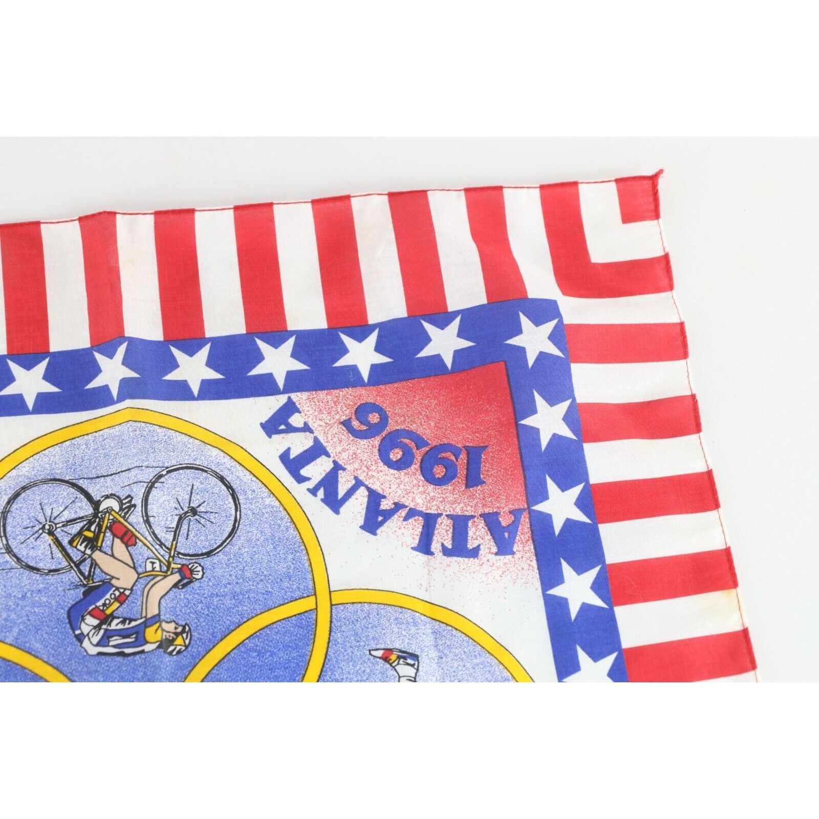 Vintage Vintage 90s 1996 Olympics Atlanta Bandana Handkerchief Size ONE SIZE - 3 Thumbnail