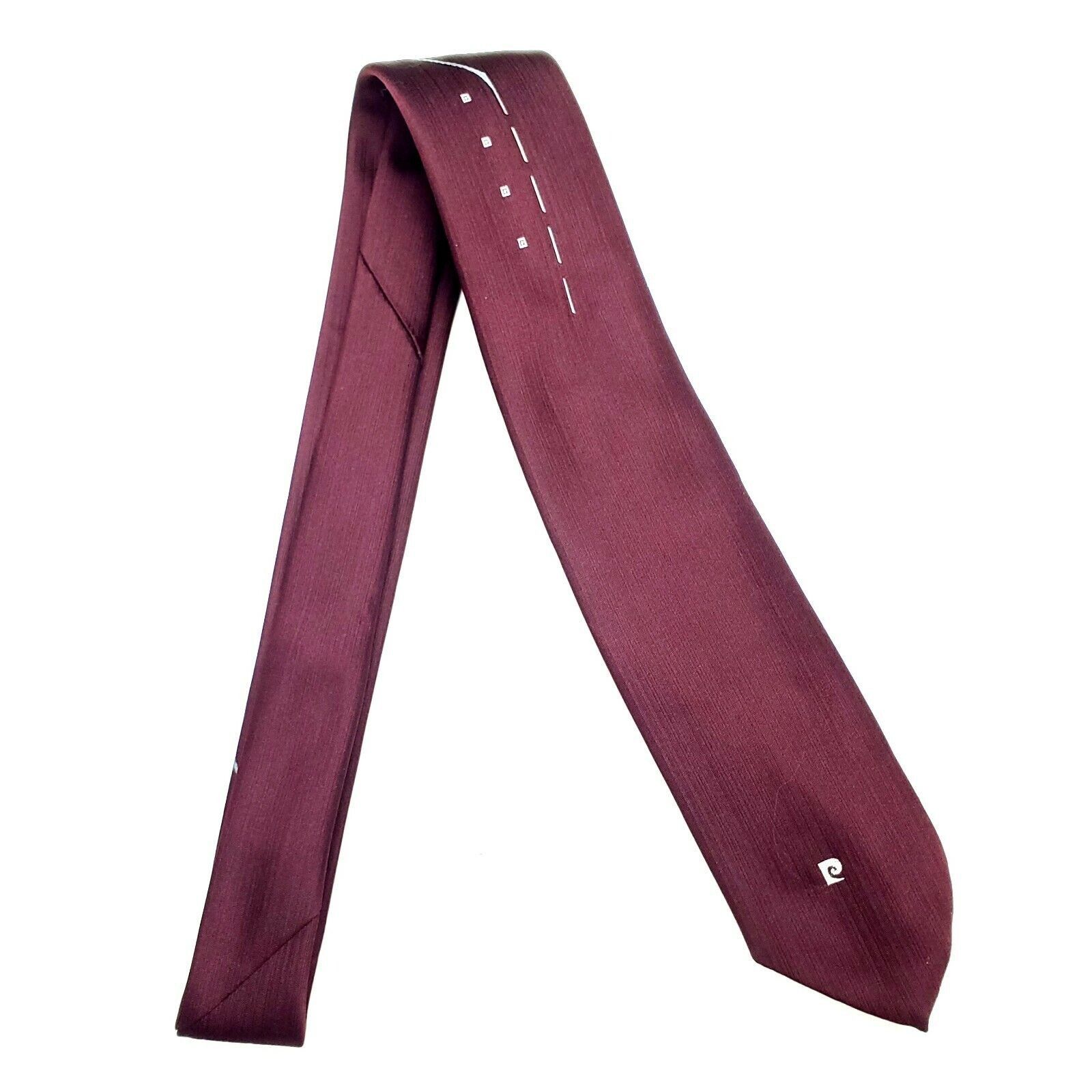 Pierre Cardin Pierre Cardin Polyester Tie Purple Short Skinny Size ONE SIZE - 5 Thumbnail