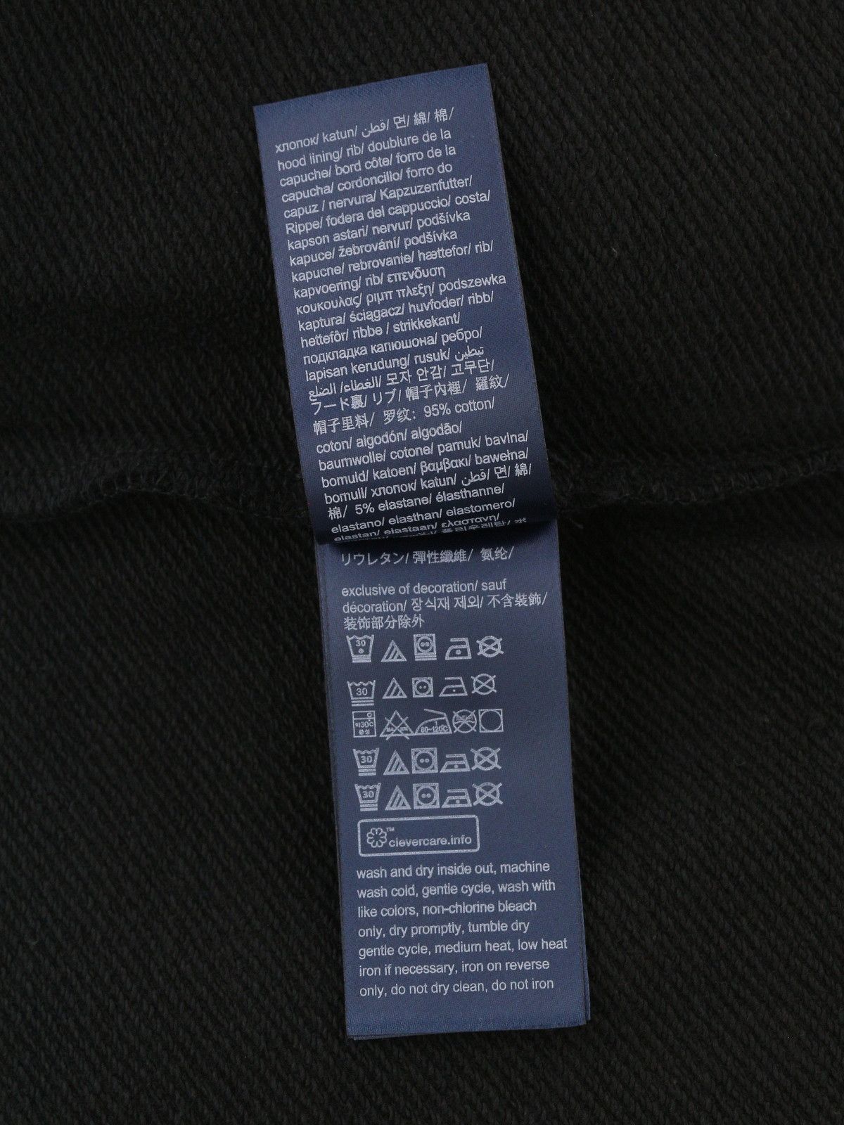 Tommy Hilfiger L Black Front Logo Kangaroo Pocket 85111 Size US L / EU 52-54 / 3 - 8 Thumbnail