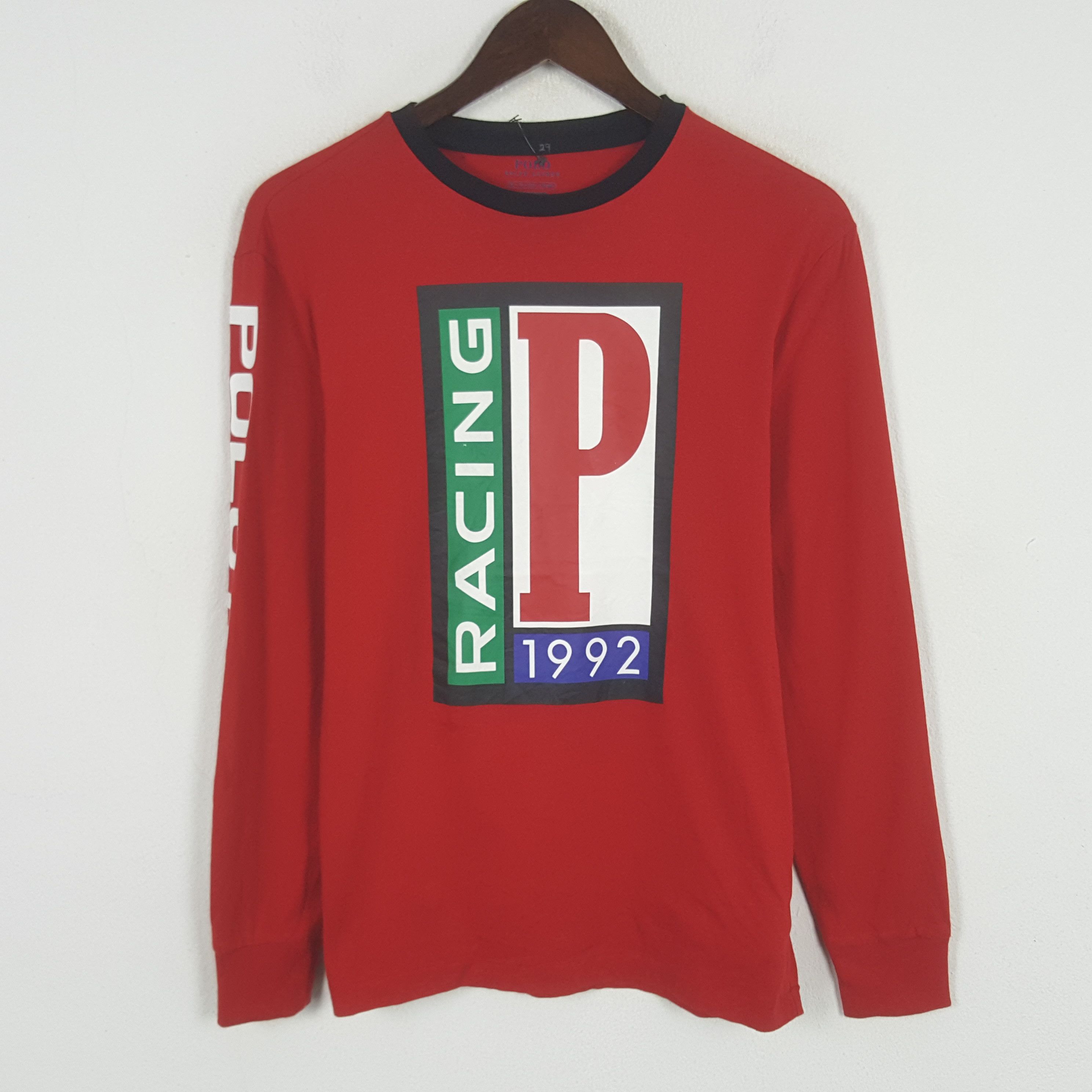 Polo Ralph Lauren Vintage Polo Ralph Lauren Racing 1992 Tshirt Size US S / EU 44-46 / 1 - 1 Thumbnail