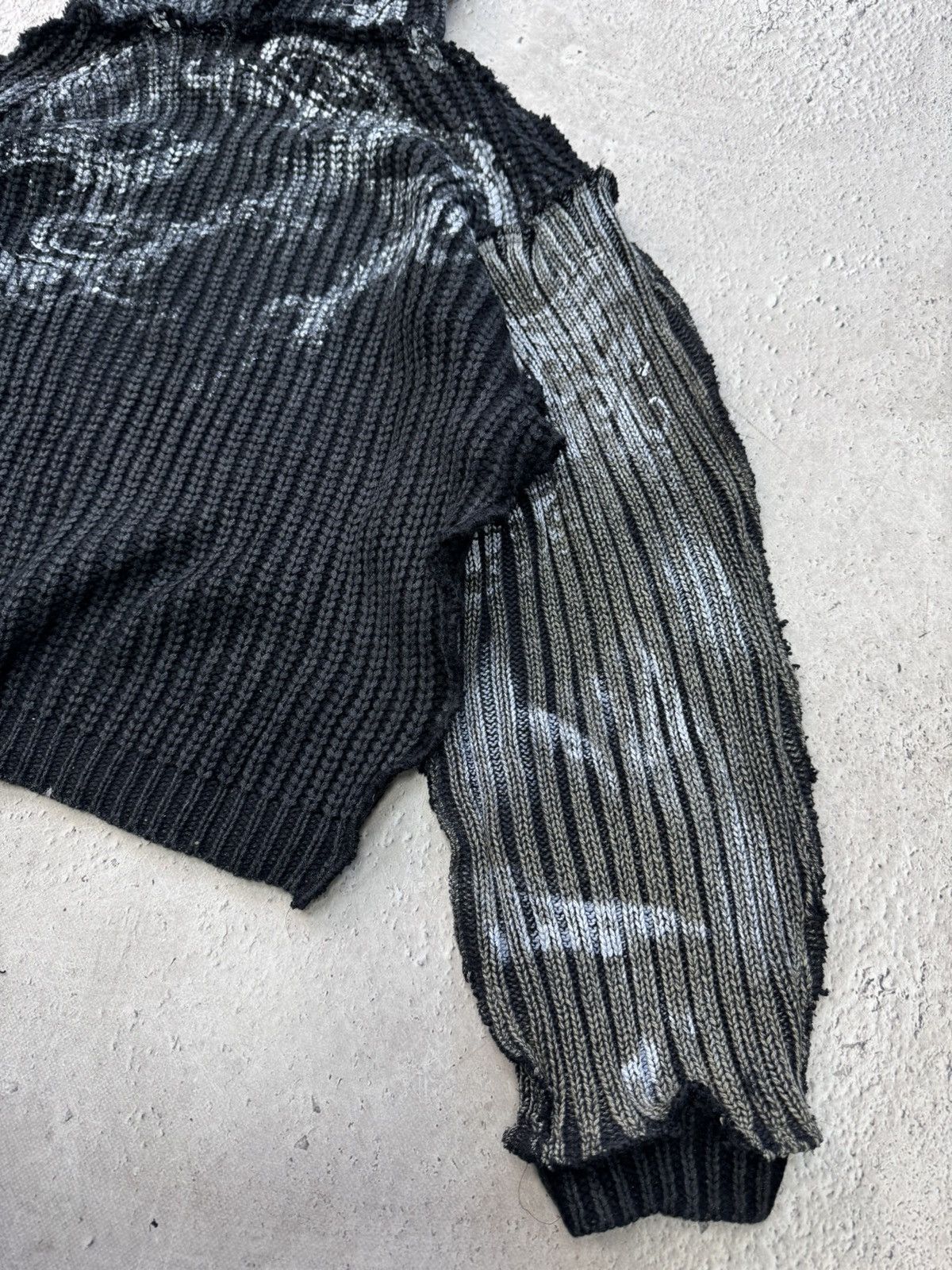 Hysteric Glamour × Japanese Brand × Vintage SALE💣💣CRAZY JUNYA WATANABE STYLE HOODED SWEATER OVERPRINT Size US L / EU 52-54 / 3 - 13 Thumbnail