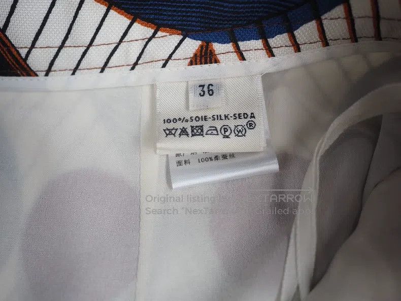 Hermes Hermes Vintage printed silk skirt Size 35" - 7 Thumbnail