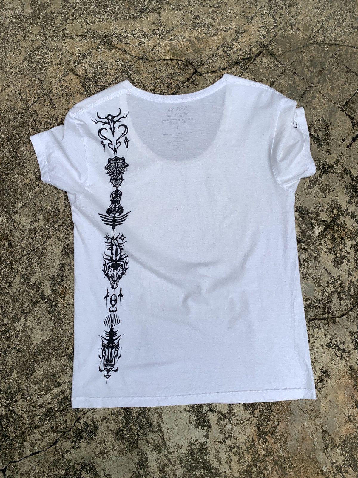 Other SPB SS White Tribal Skull Graphic Wide Neck Top Size S / US 4 / IT 40 - 4 Thumbnail