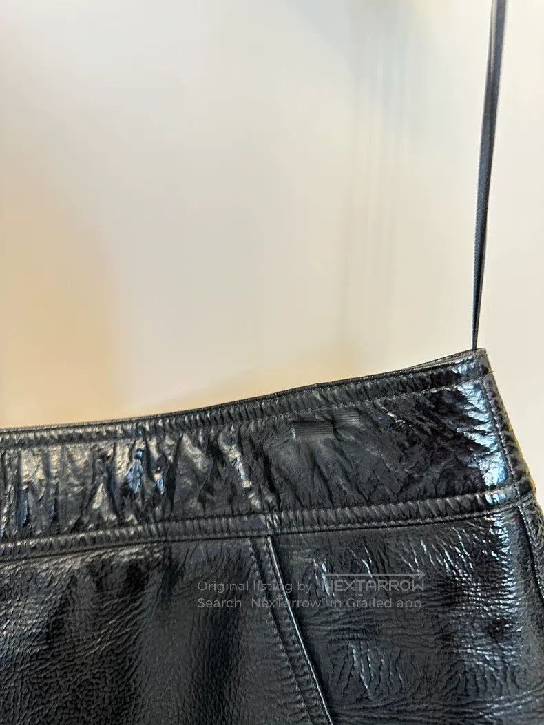 Saint Laurent Paris Saint Laurent Paris size F36 Leather Mini Skirt Size 25" / US 0 / IT 36 - 2 Thumbnail