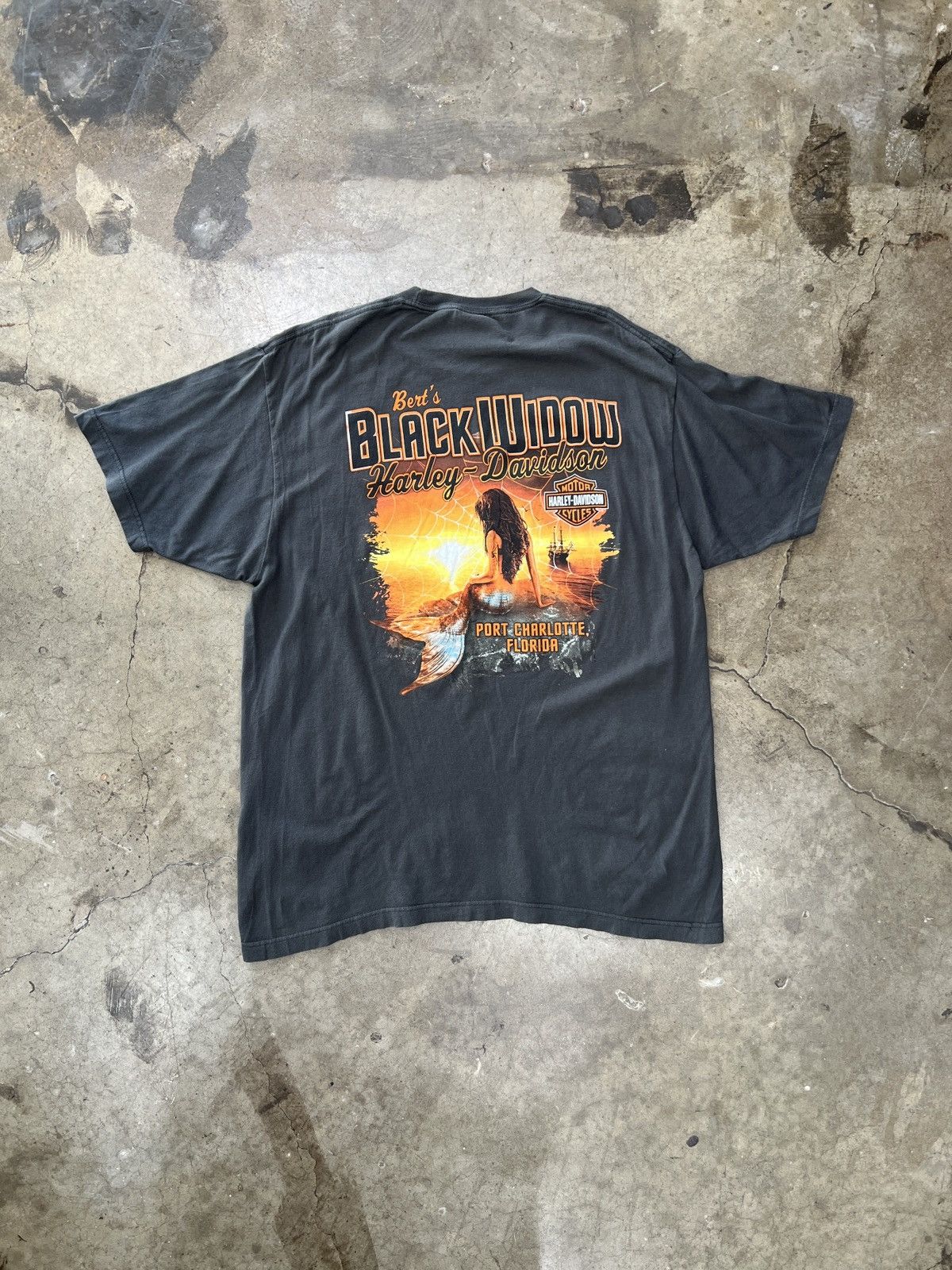 Harley Davidson Vintage Harley Davidson Black Widow Mermaid Motorcycle XL Size US XL / EU 56 / 4 - 2 Thumbnail
