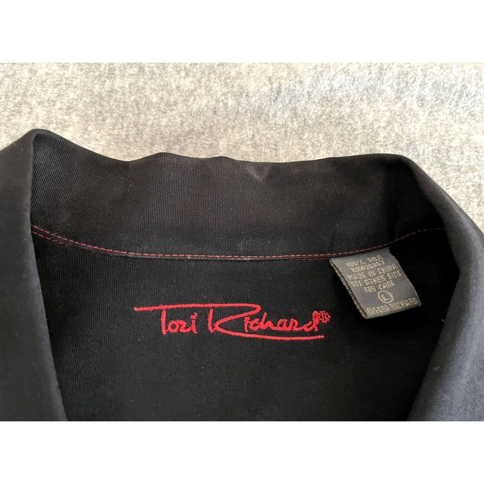 Tori Richard Tori Richard Shirt Mens L 100% Silk Embroidered Button Up Black Size US L / EU 52-54 / 3 - 3 Thumbnail