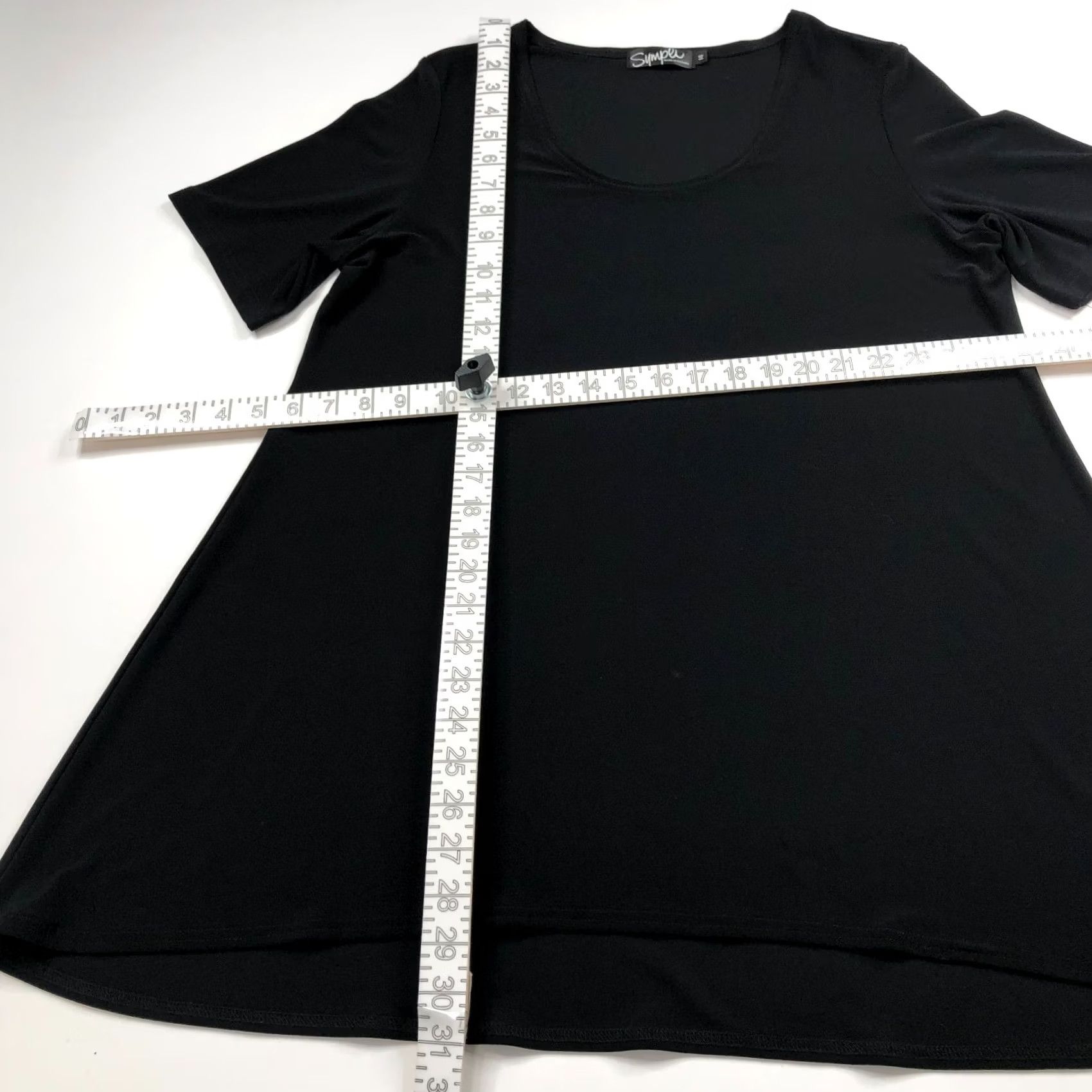 Vintage Sympli 14 Womens A-Line Pullover Top Shirt Blouse Tunic Black Shirt Sympli Women's Blouse Tunic Black Size XL / US 12-14 / IT 48-50 - 3 Thumbnail
