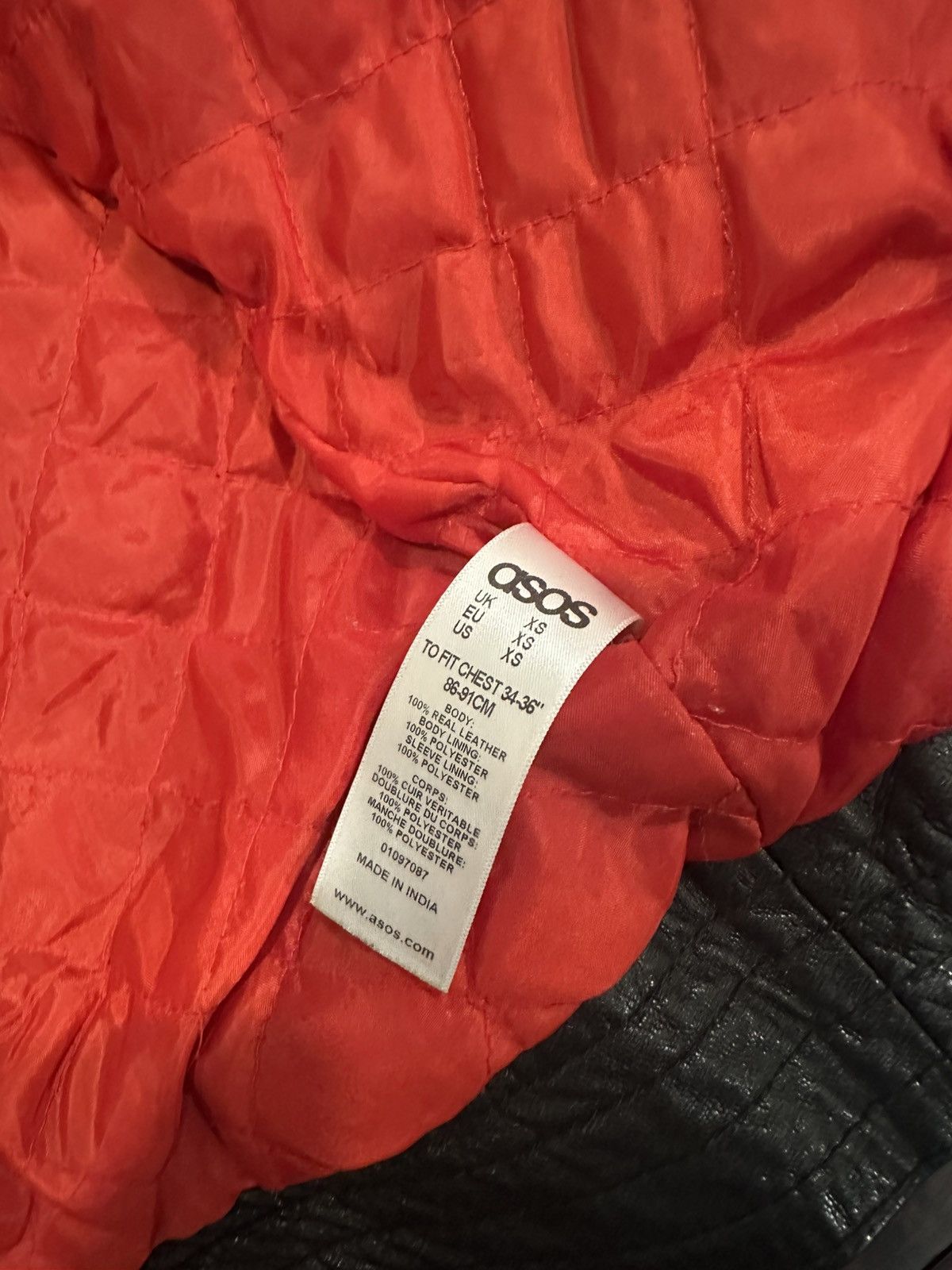 Asos Asos leather biker jacket Size US XS / EU 42 / 0 - 6 Thumbnail
