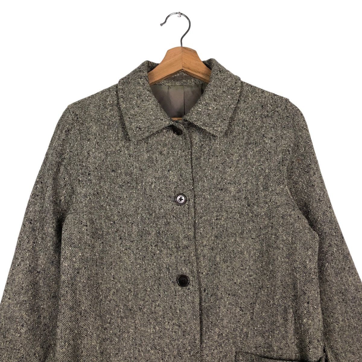 Margaret Howell 🔥Rich Grey - Long Coats Fly Jackets Wool Herringbone Belted Size US M / EU 48-50 / 2 - 3 Thumbnail
