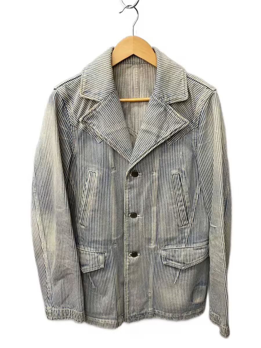 Number (N)ine SS08 Striped Distressed Denim Jacket Size US L / EU 52-54 / 3 - 1 Thumbnail