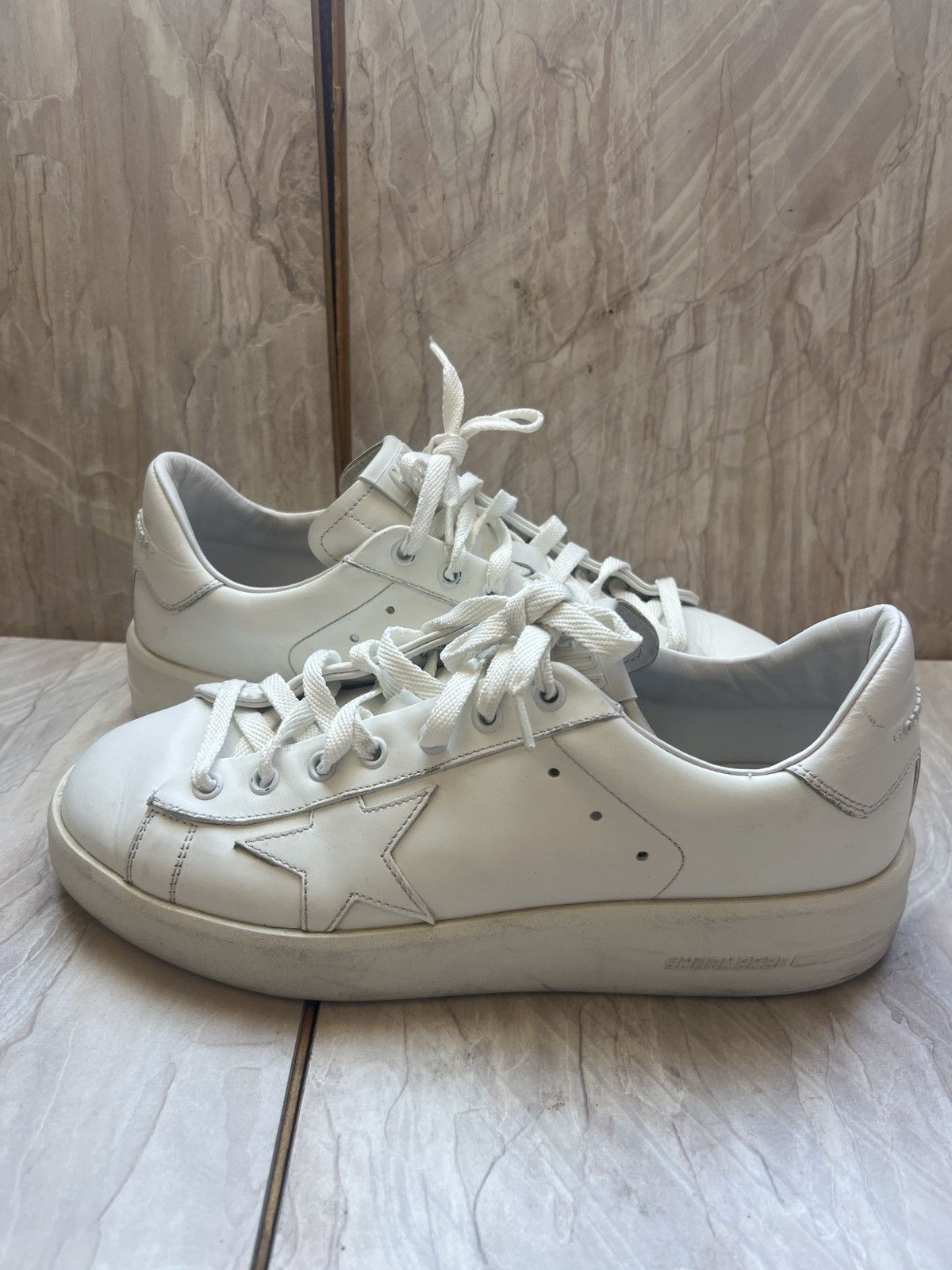 Golden Goose GOLDEN GOOSE PURE STAR WHITE LEATHER Size US 7 / EU 40 - 2 Thumbnail