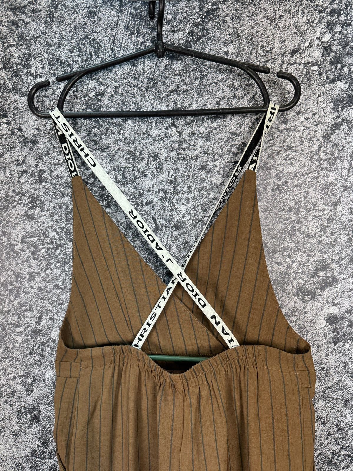 Dior Christian Dior Striped Jumpsuit Logo Straps Brown Size S Size S / US 4 / IT 40 - 9 Thumbnail