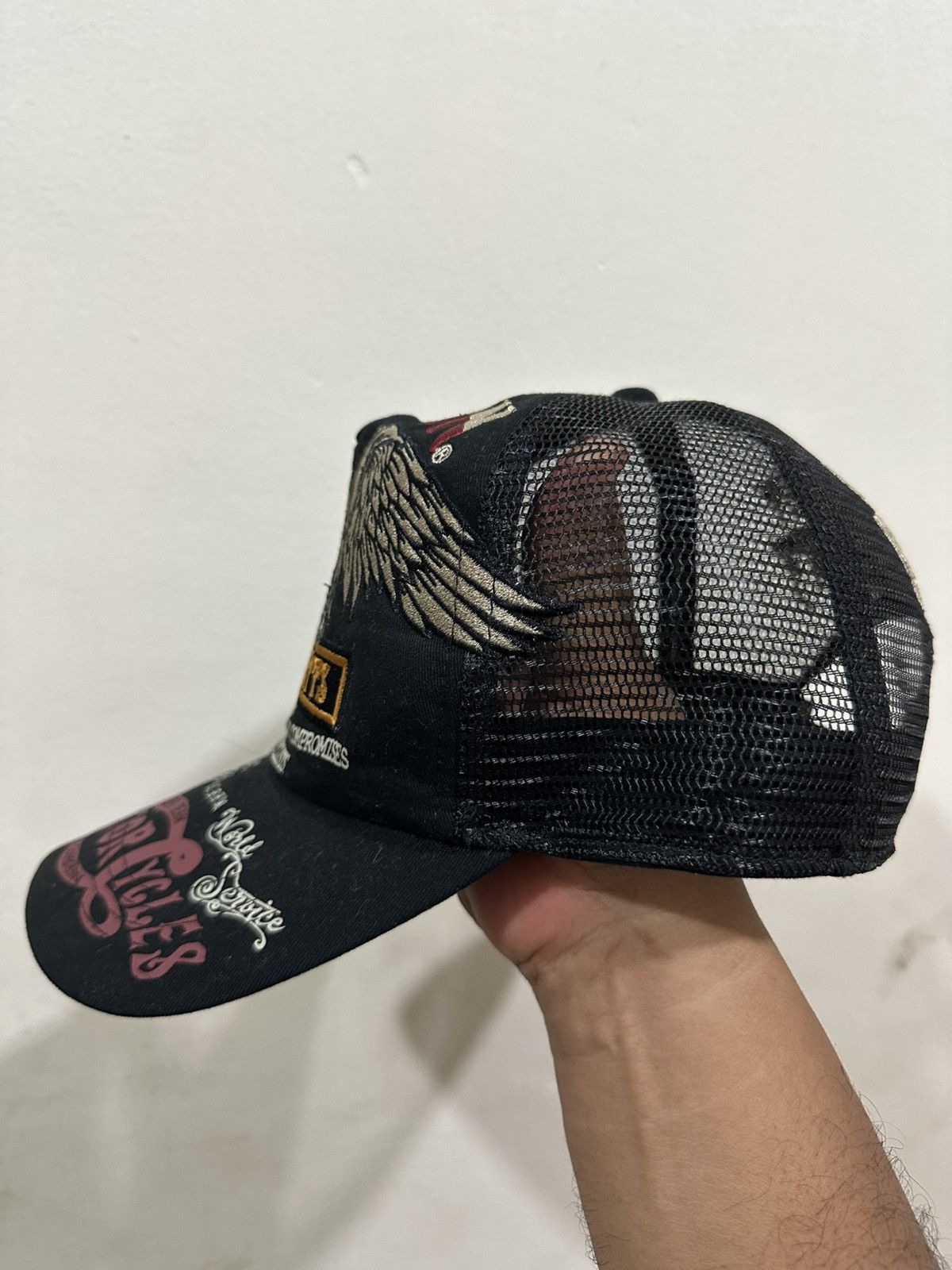 Vanson Leathers VTG Full Embroid Vanson Motorcycles Trucker Hat Size ONE SIZE - 4 Thumbnail