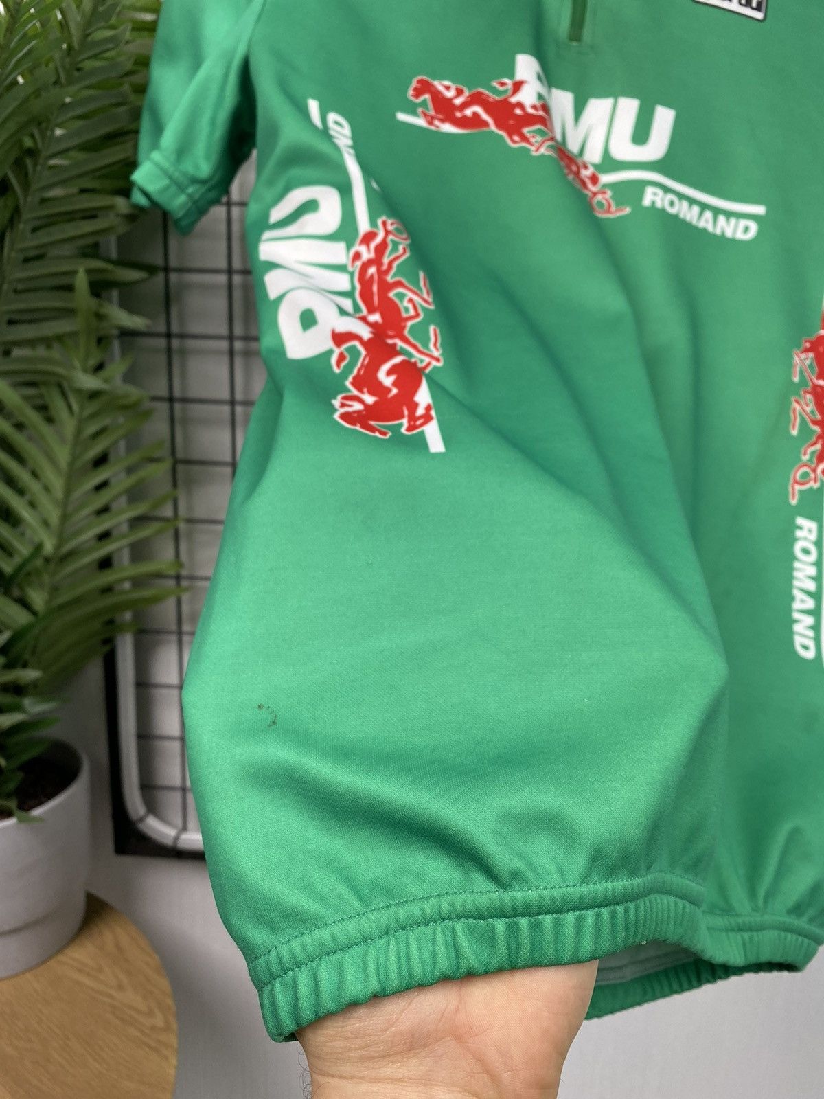 Other Rare Vintage PMU Romand Sportful Cycling Jersey Men L green Size US L / EU 52-54 / 3 - 8 Thumbnail