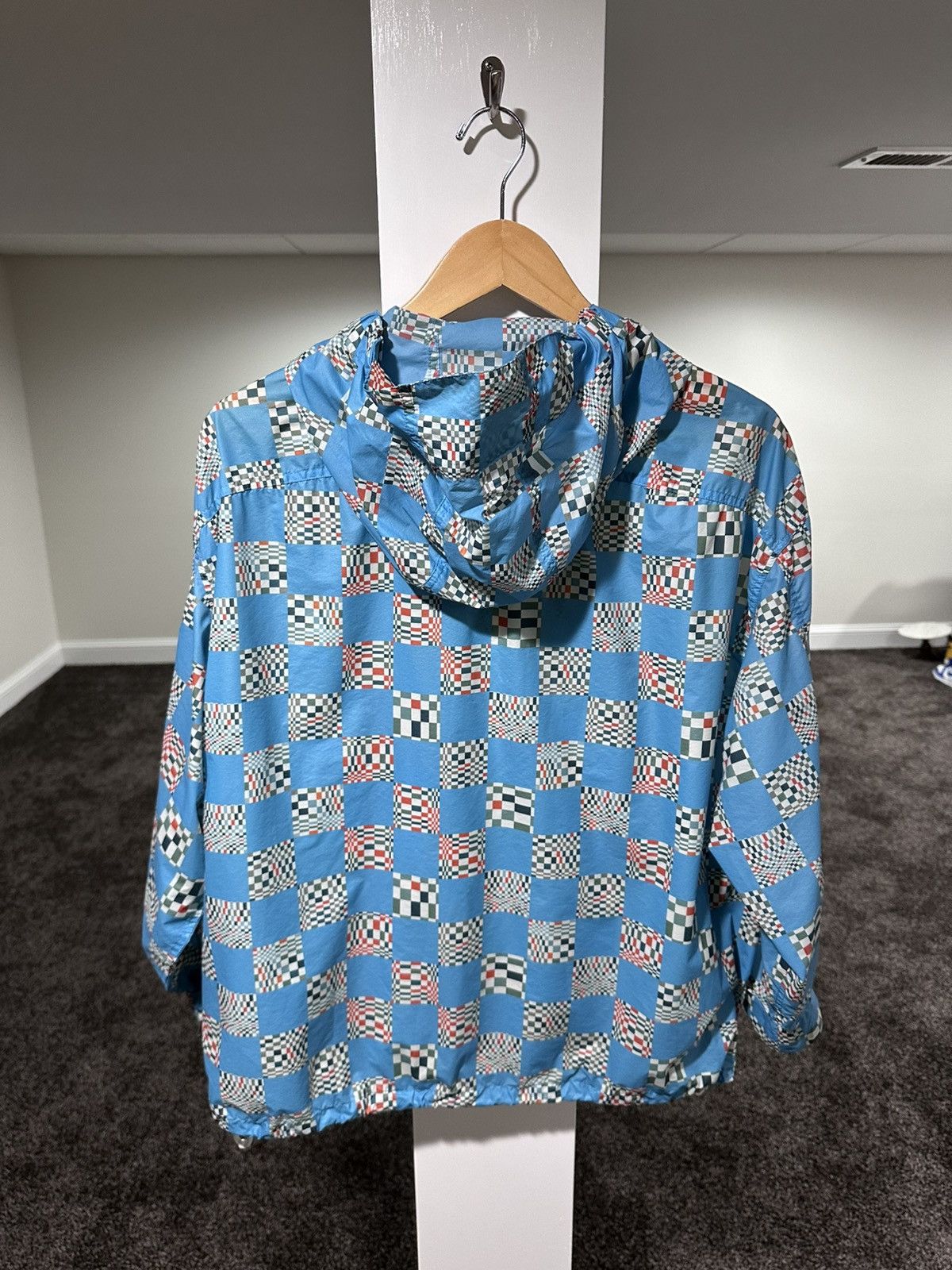 Louis Vuitton Louis Vuitton Distorted Damier Blue Nylon Windbreaker Jacket Size US S / EU 44-46 / 1 - 2 Thumbnail