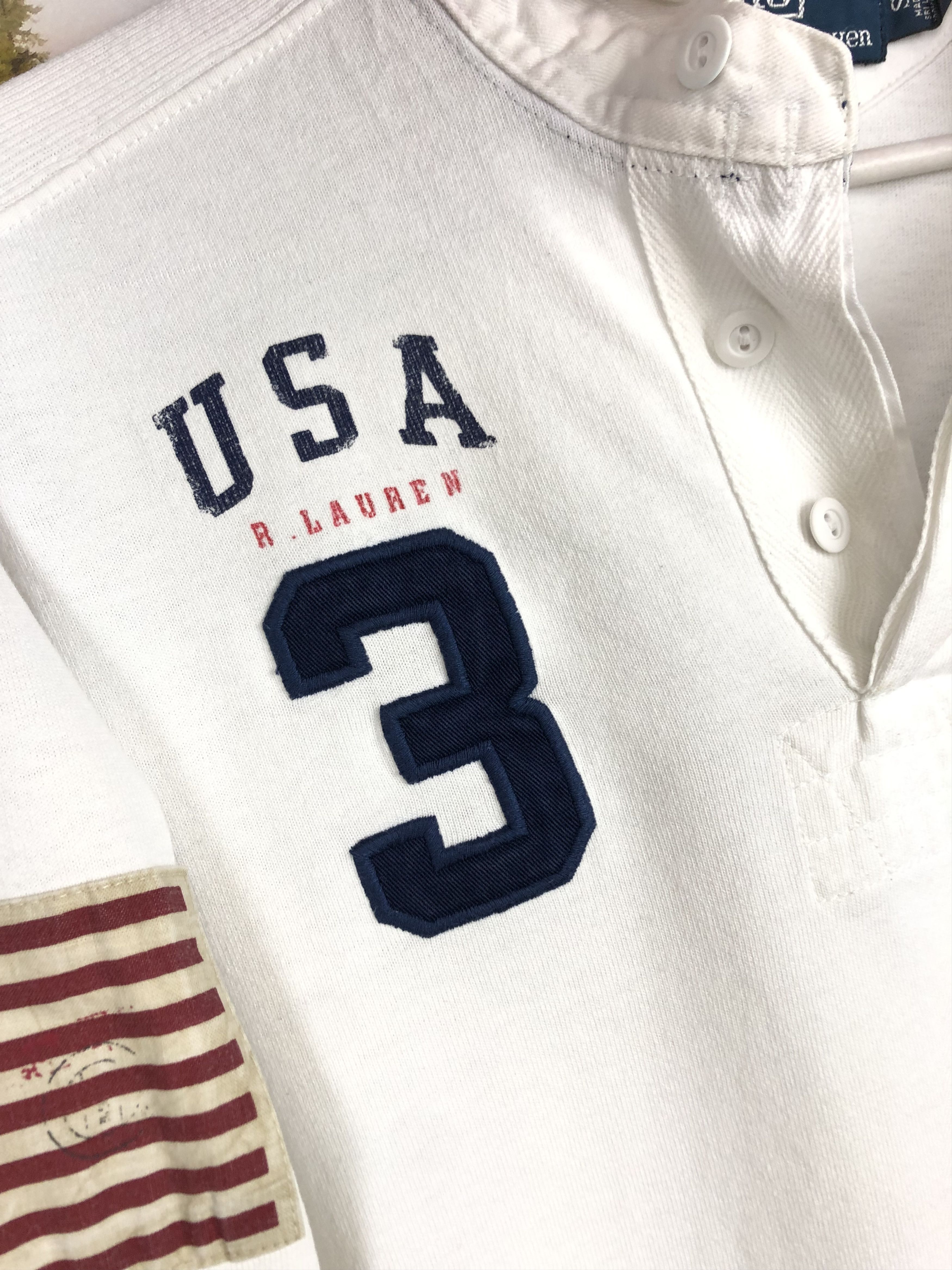 Polo Ralph Lauren Vintage Polo Ralph Lauren Rugby USA Shirt Mens Jersey Pony Size US S / EU 44-46 / 1 - 3 Thumbnail
