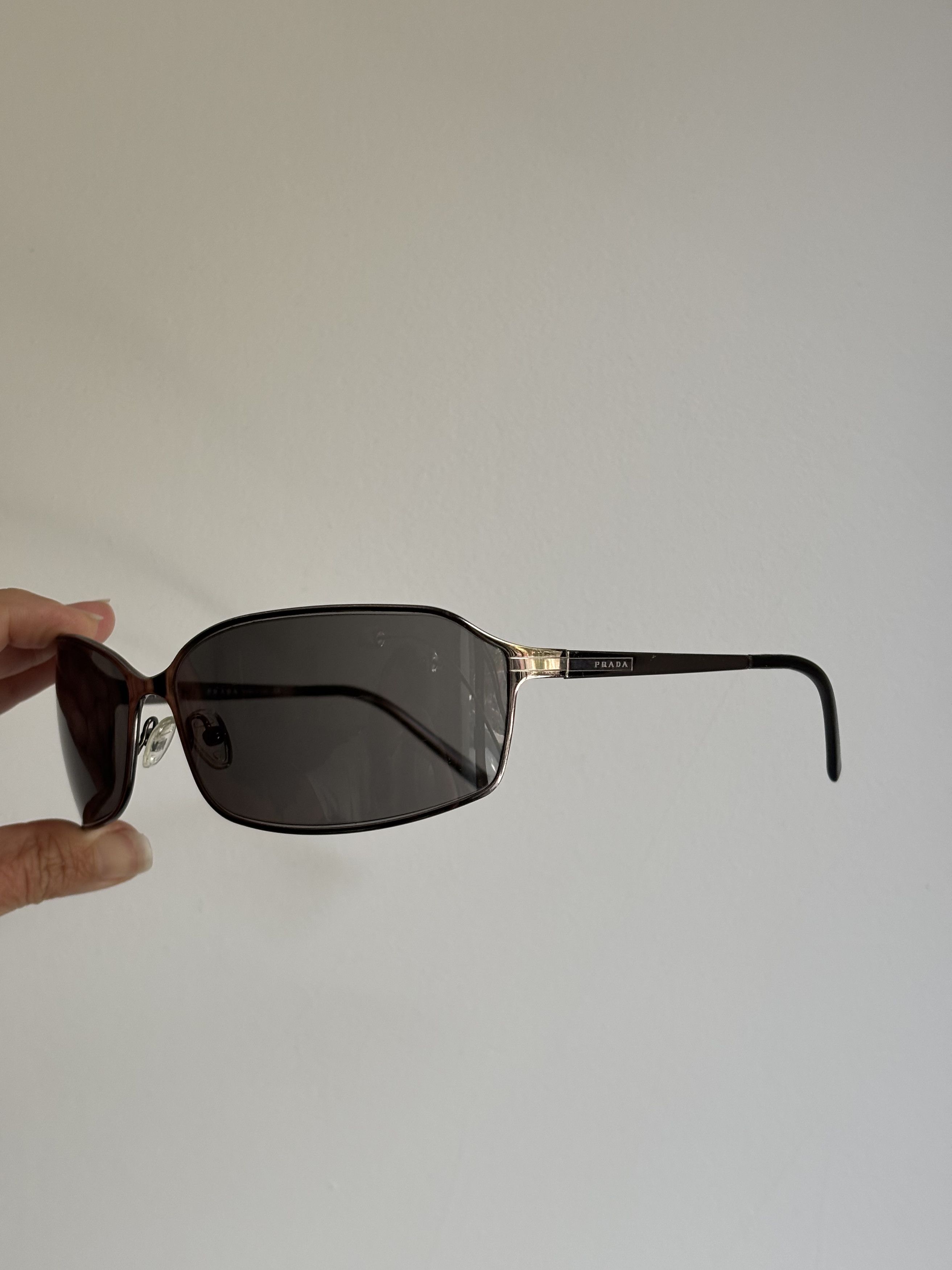 Prada PRADA Sunglasses Rectangle Wrap Shield Symbole RI926 Size ONE SIZE - 7 Thumbnail