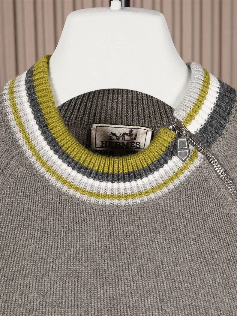 Hermes Hermes Men's 2025 Autumn and Winter Round Neck Zipper Cash Size US M / EU 48-50 / 2 - 3 Thumbnail