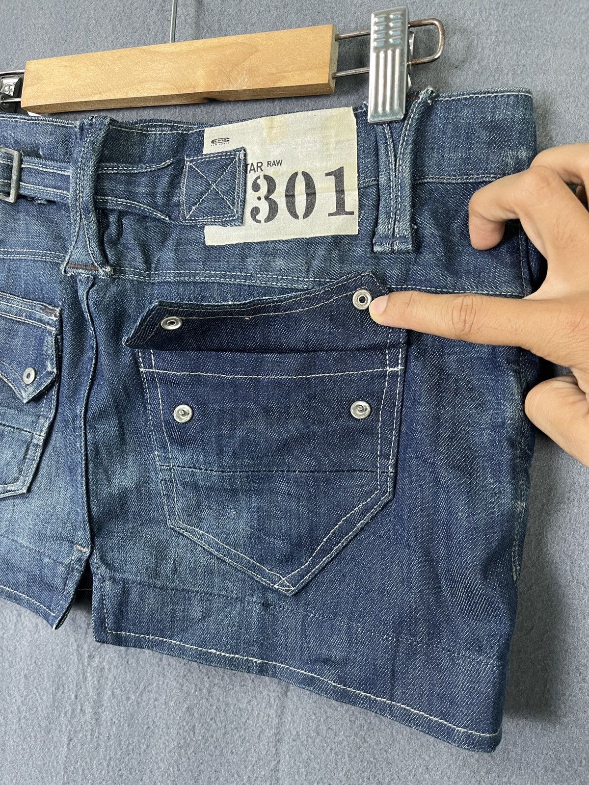 G-Star × Japanese Brand G Star Raw Denim Minic Mini Skirt Size 29" - 9 Thumbnail