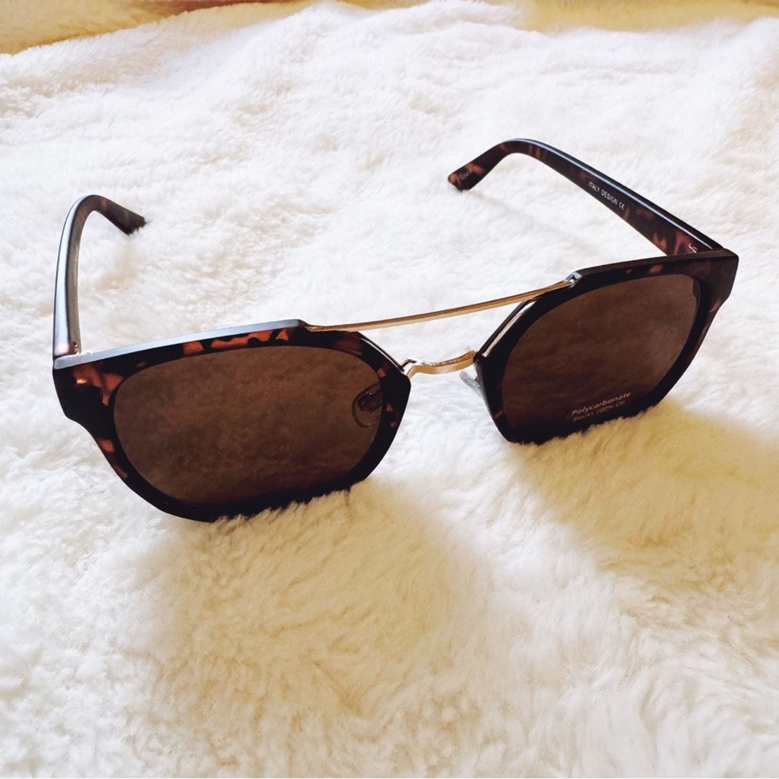 Other Ansel Tortoise Brown Bold Round Sunglasses Size ONE SIZE - 5 Thumbnail