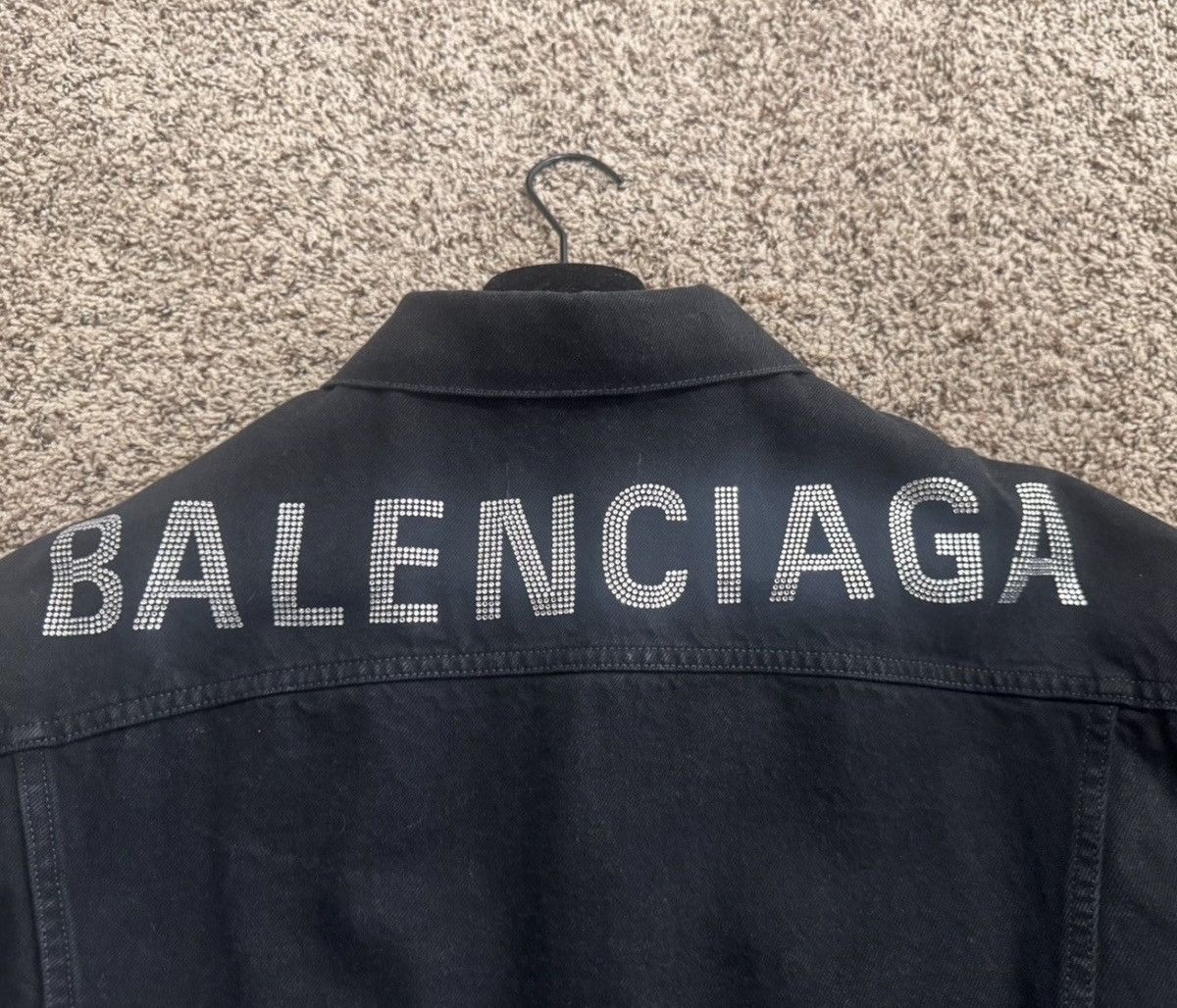Balenciaga Balenciaga Studded Denim Jacket Size US XS / EU 42 / 0 - 3 Thumbnail