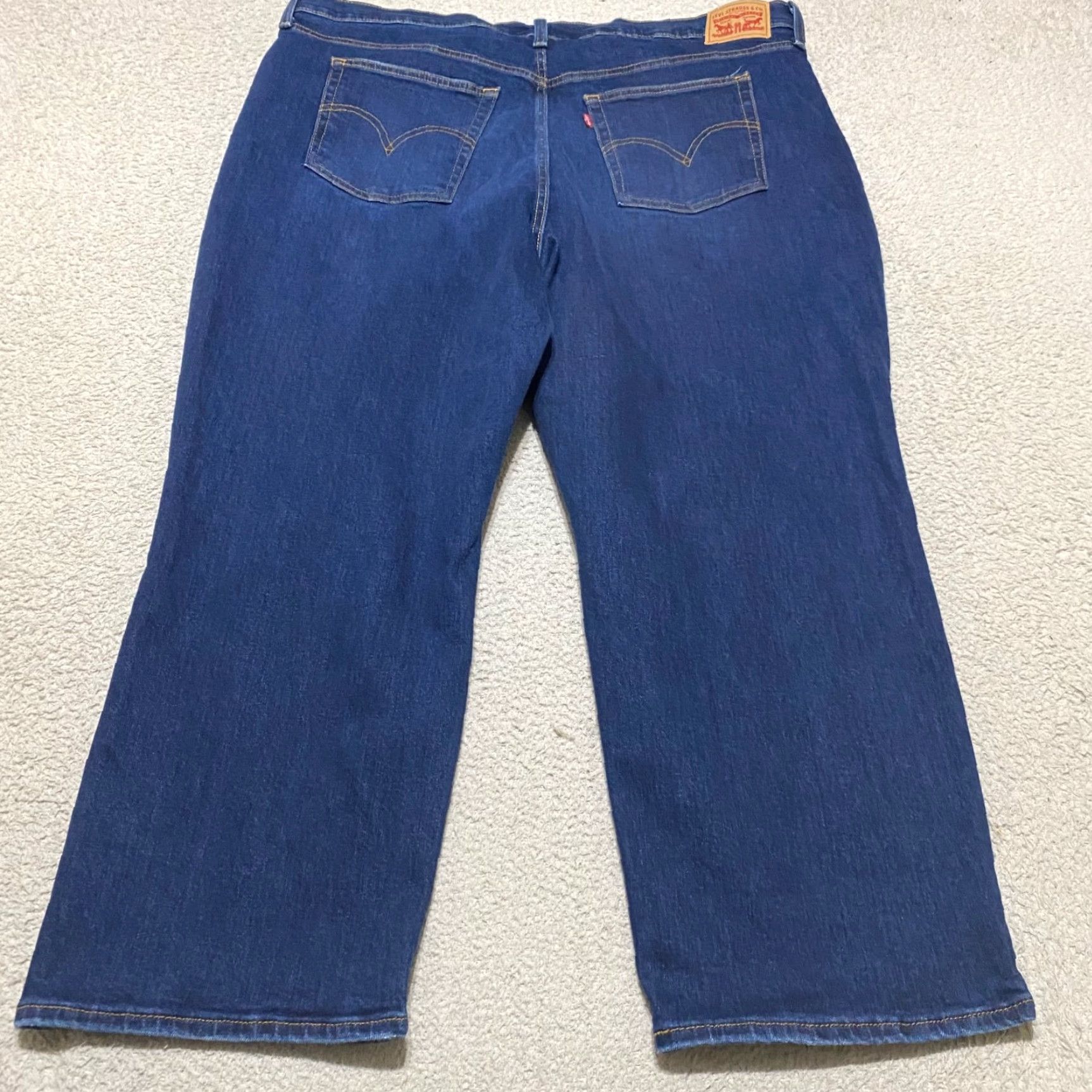 Levi's Levi's Jeans Womens 22W Plus Blue Denim Ribcage Straight Ankle Dark Distressed Size 40" / US 18 - 2 Thumbnail