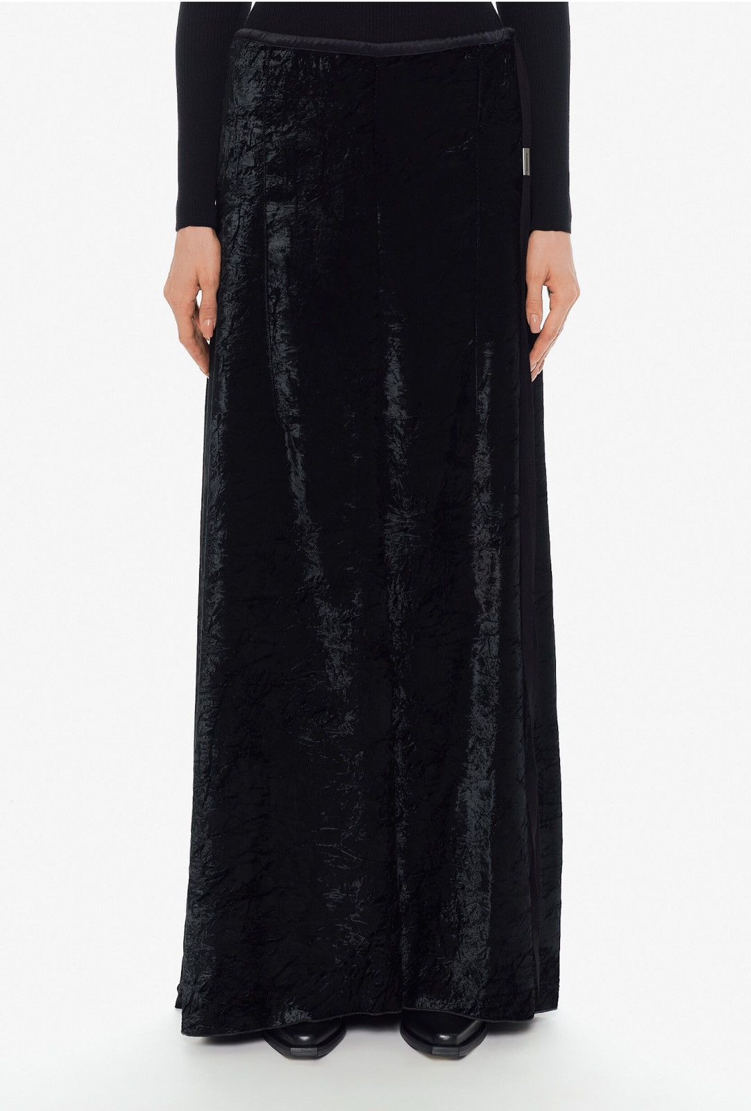 Ann Demeulemeester Last Size Ann Demeulemeester Black Long Velvet Skirt Size 26" / US 2 / IT 38 - 2 Thumbnail