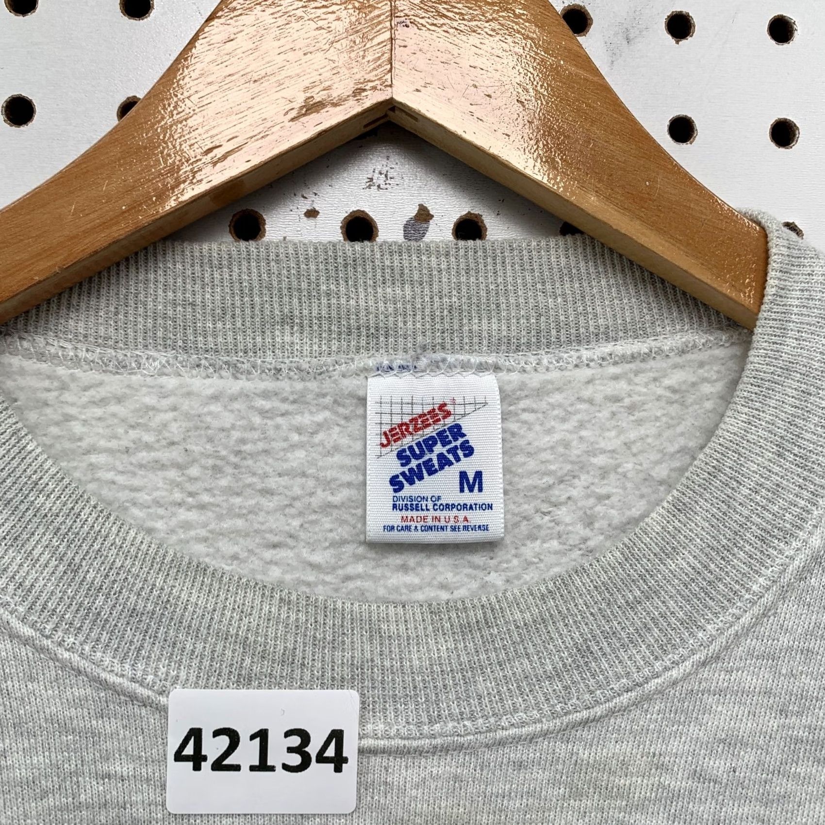 Jerzees Vintage Funny Crewneck Sweatshirt Mens Medium Gray Sorry Senator Recollection 21x26 Size US M / EU 48-50 / 2 - 2 Thumbnail