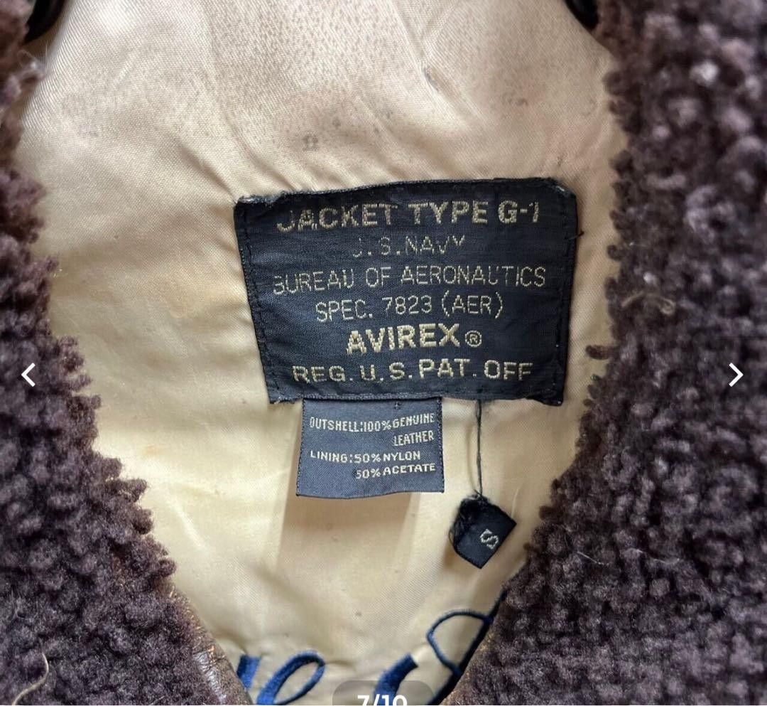 Avirex Avirex - S G-1 Flight Leather Patch Bomber Jacket Embroidery Size US S / EU 44-46 / 1 - 5 Thumbnail
