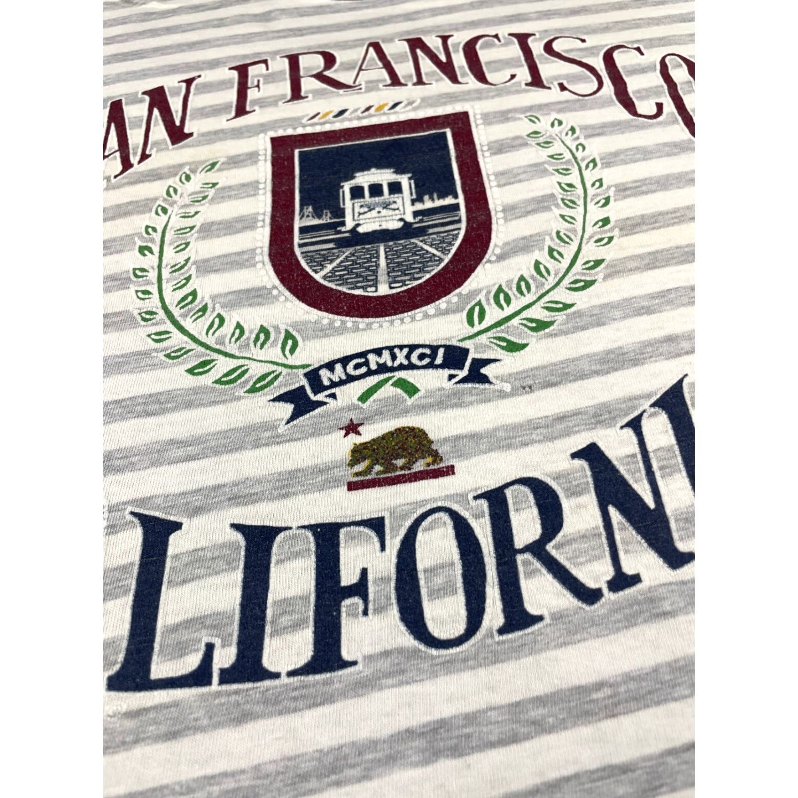 Vintage VINTAGE San Francisco Tshirt Men's Small Gray Striped California Graphic Tee 80s 90s SF Crew Neck Short Sleeve Vintage Shirt Size US S / EU 44-46 / 1 - 3 Thumbnail