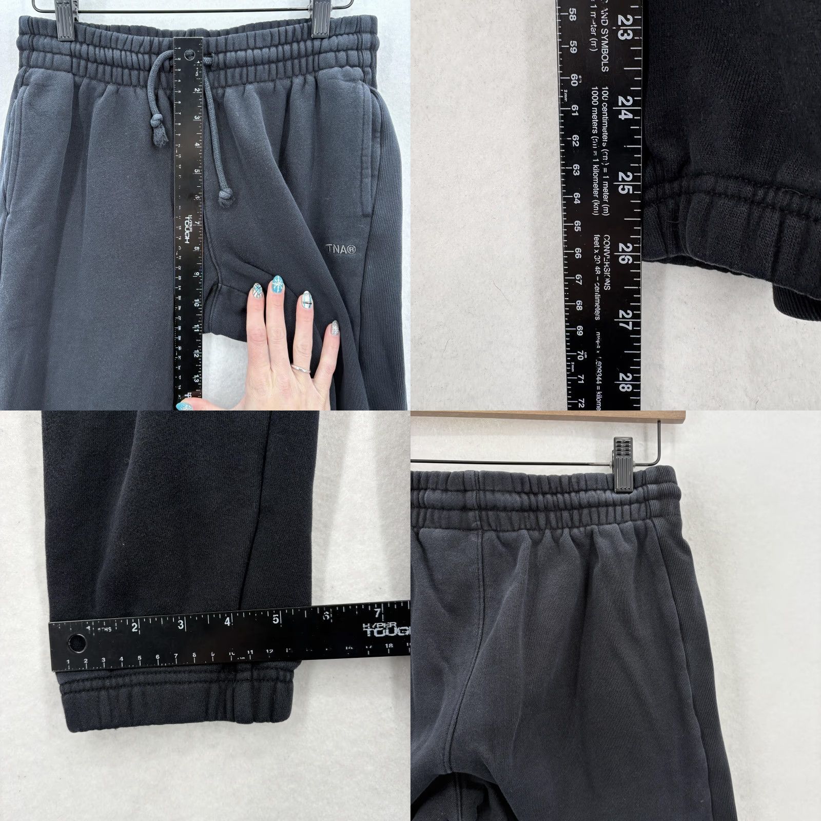 TNA Tna Sweatfleece Pants Womens XS Black Cozy Fleece Boyfriend Jogger Sweatpants Size 26" / US 2 / IT 38 - 8 Thumbnail