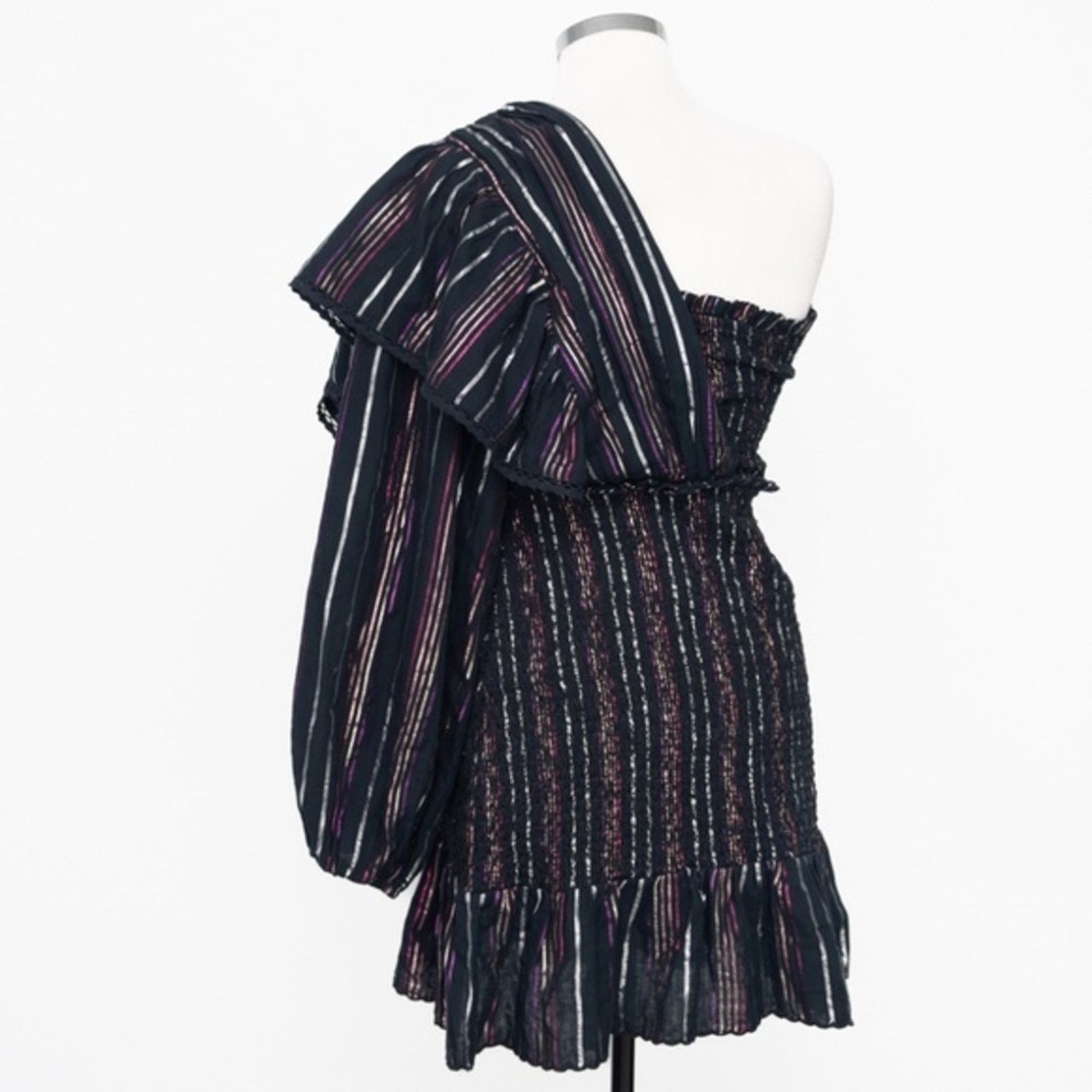 Farm Rio FARM Rio. Lurex Stripes Mini Dress. Size S / US 4 / IT 40 - 3 Thumbnail