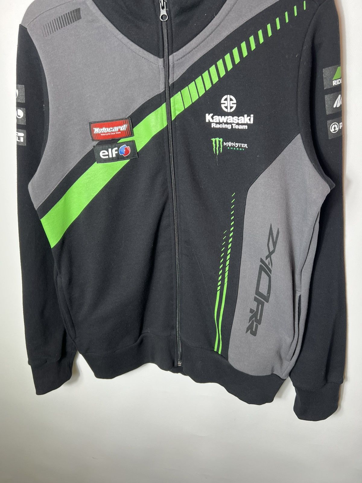 Vintage Kawasaki Racing Team Black Monster Energy Ninja Track Jacket Size US L / EU 52-54 / 3 - 3 Thumbnail