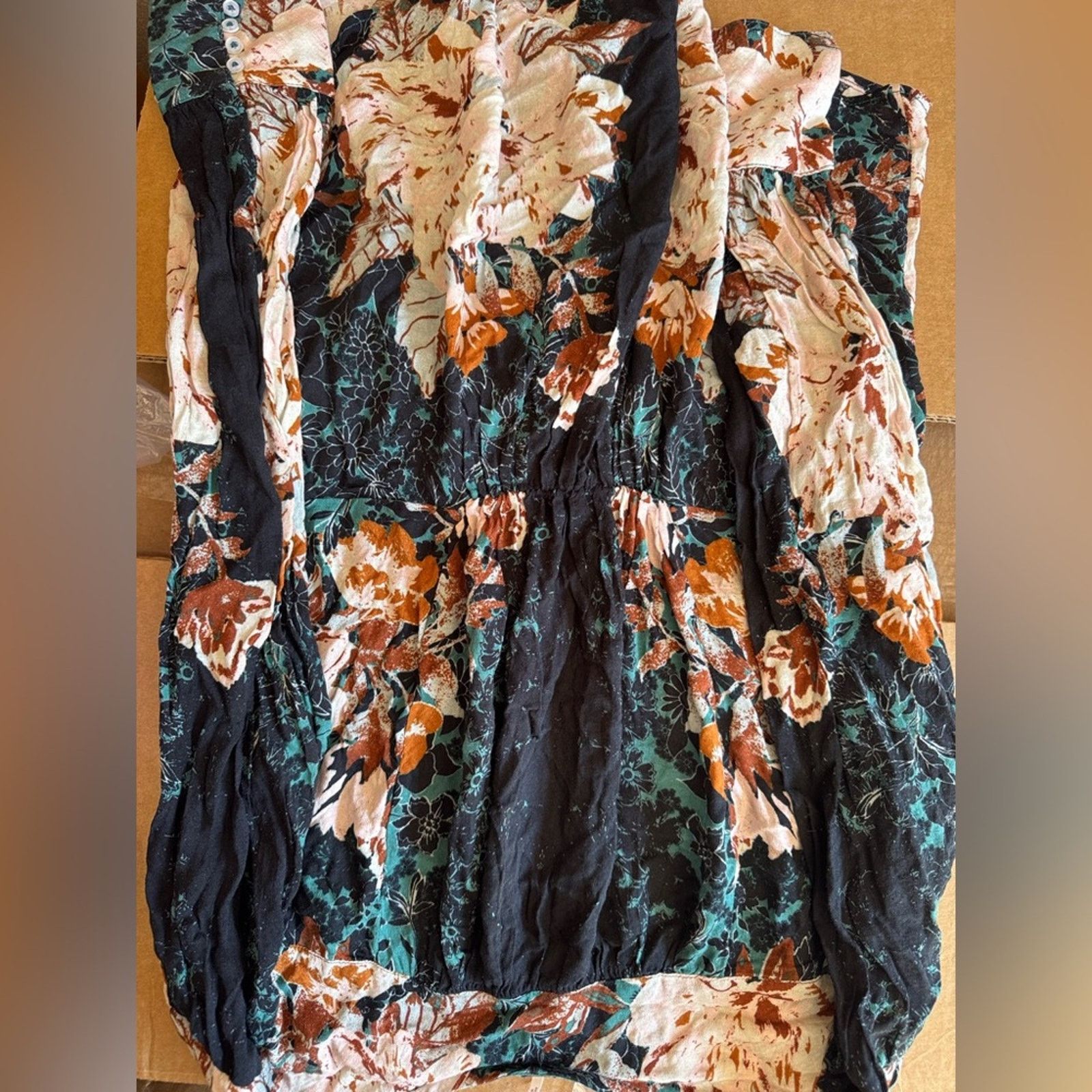 Free People 🎉LAST‎ PIECE🎉 Free People Mikayla Printed Tunic Green Size M / US 6-8 / IT 42-44 - 6 Thumbnail