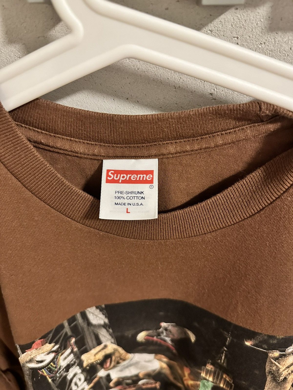 Supreme × Vintage Supreme brown T-rex tee ⚫️🟤 Size US L / EU 52-54 / 3 - 3 Thumbnail