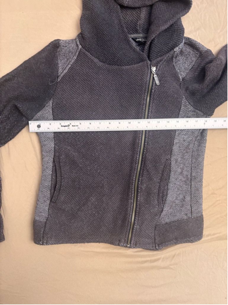 Lucky Brand Women's Lucky Brand Gray Knit Jacket Size L Size L / US 10 / IT 46 - 2 Thumbnail