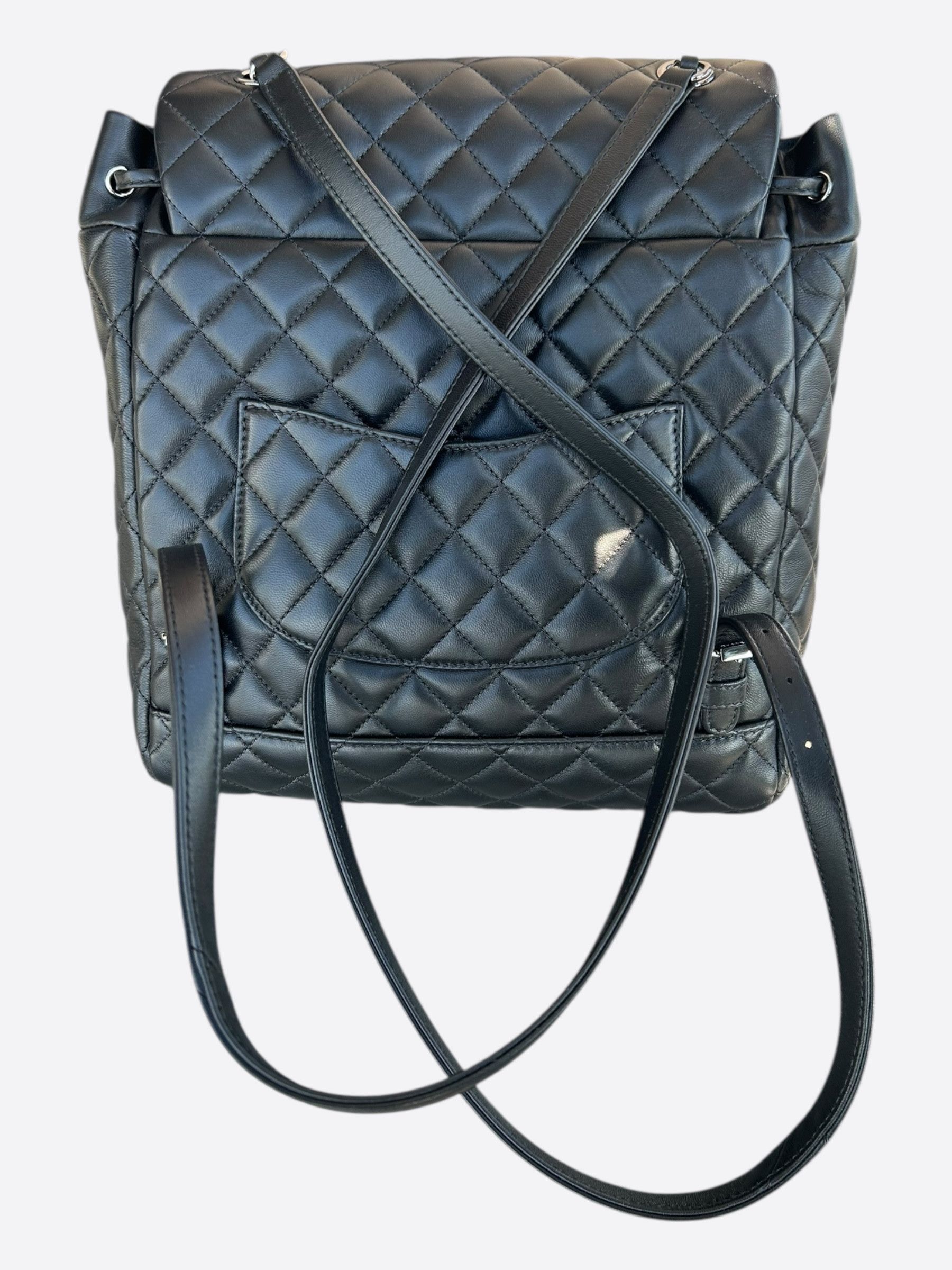 Chanel Chanel Black Lambskin Quilted Large Urban Spirit Backpack Size ONE SIZE - 3 Thumbnail
