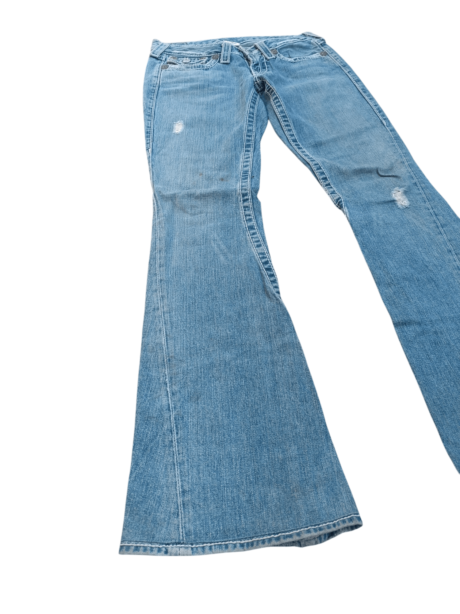 American Apparel × True Religion FLARED 💥 TRUE RELIGION DISTRESSED JOEY BIG T DENIM TR13 Size 27" / US 4 / IT 40 - 4 Thumbnail